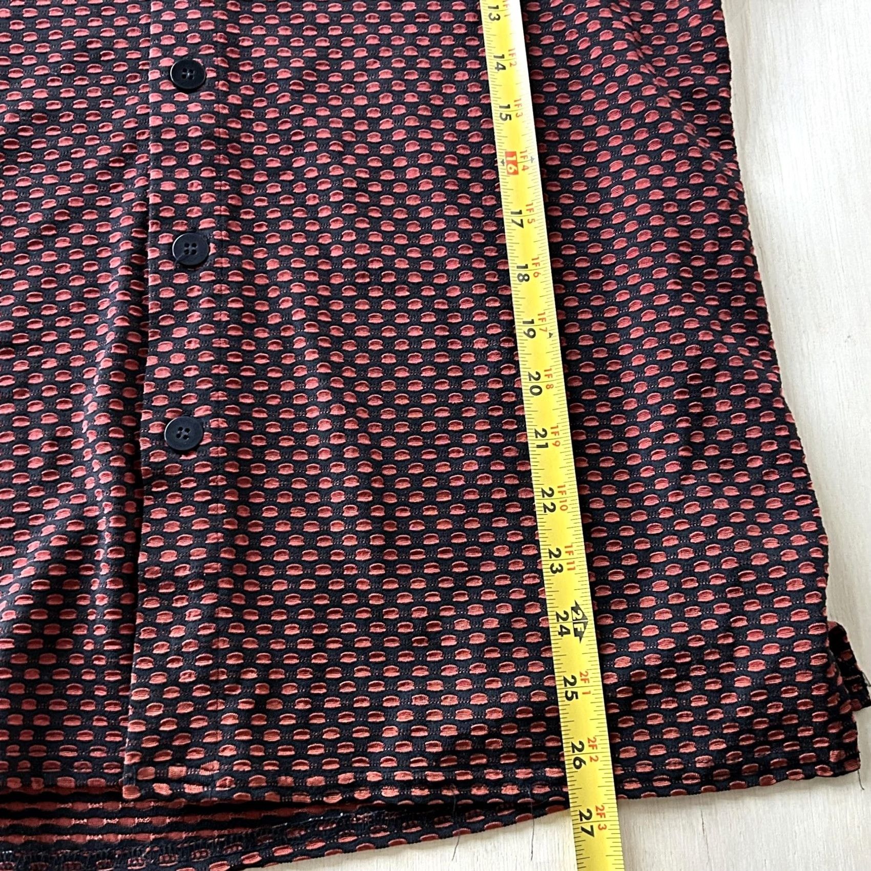 Vintage Positano Charles Lapson Shirt Mens Medium Red Geometric Button-Up Vintage 90s Size US M / EU 48-50 / 2 - 6 Thumbnail