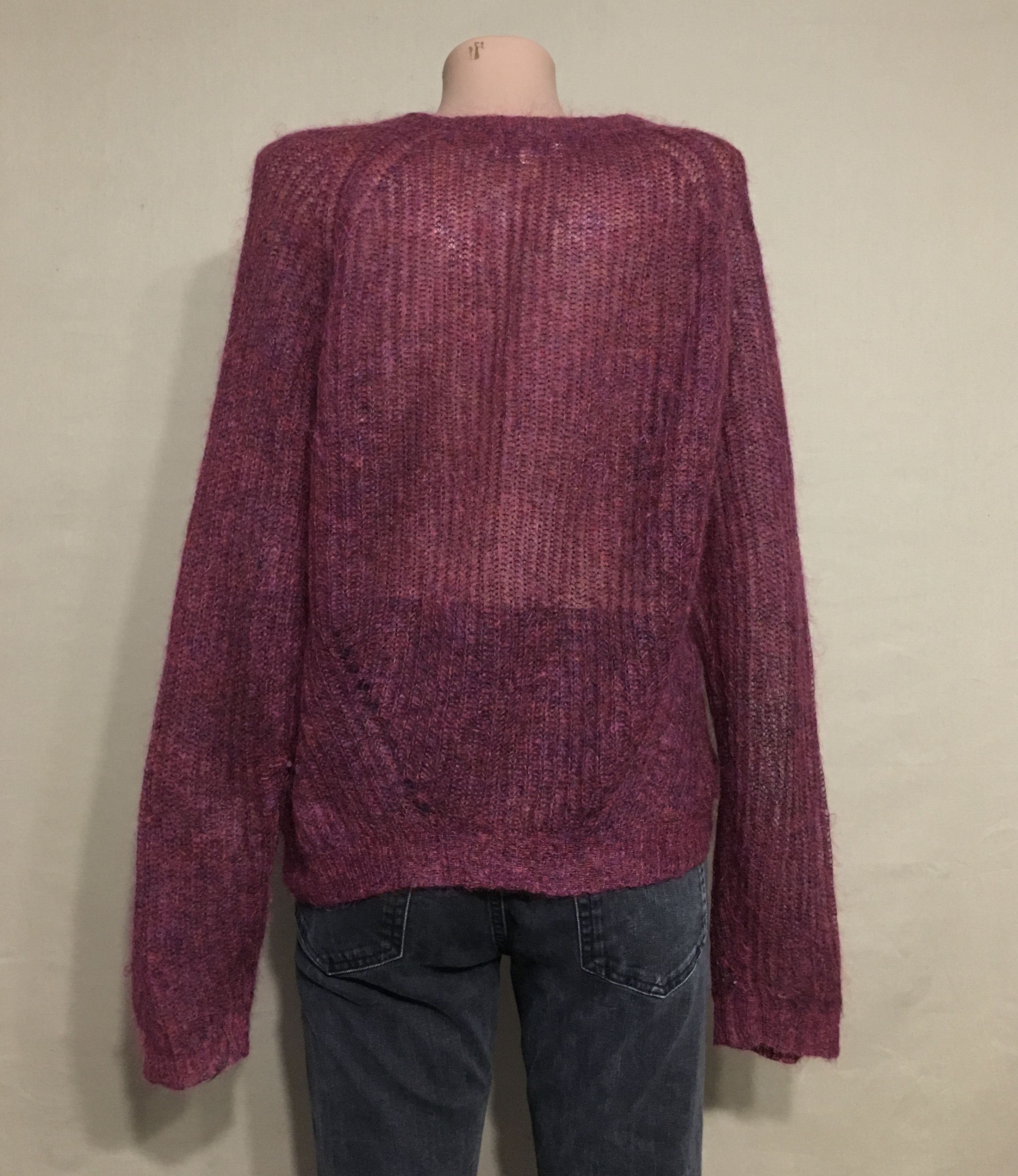 Other BRORA Superkid Mohair Knit Sweater Burgundy Size UK10 Size M / US 6-8 / IT 42-44 - 4 Thumbnail