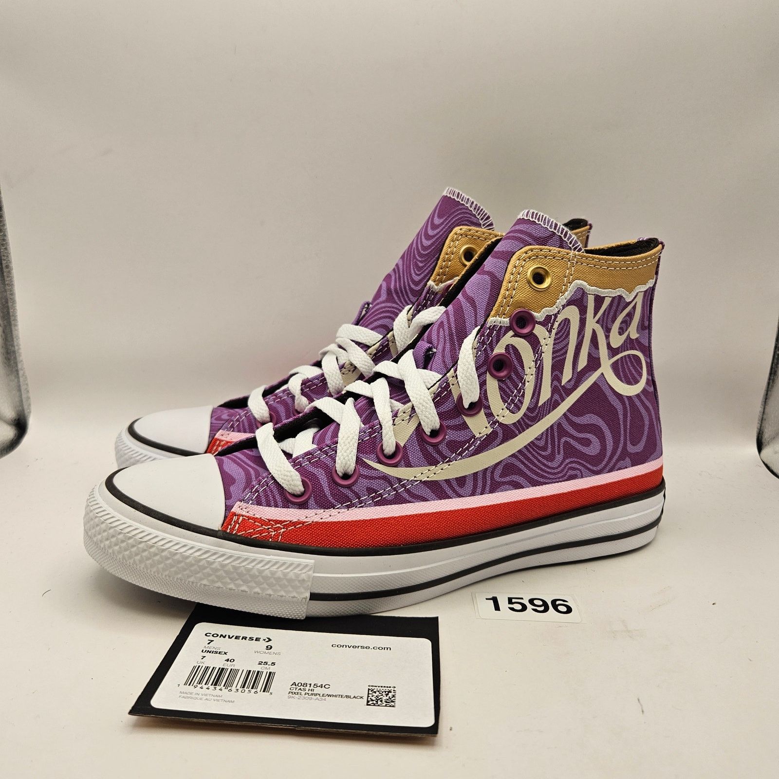 Converse CONVERSE X WONKA M7/W9 CHUCK TAYLOR ALL STAR HIGH SWIRL Size US 7 / IT 37 - 1 Thumbnail
