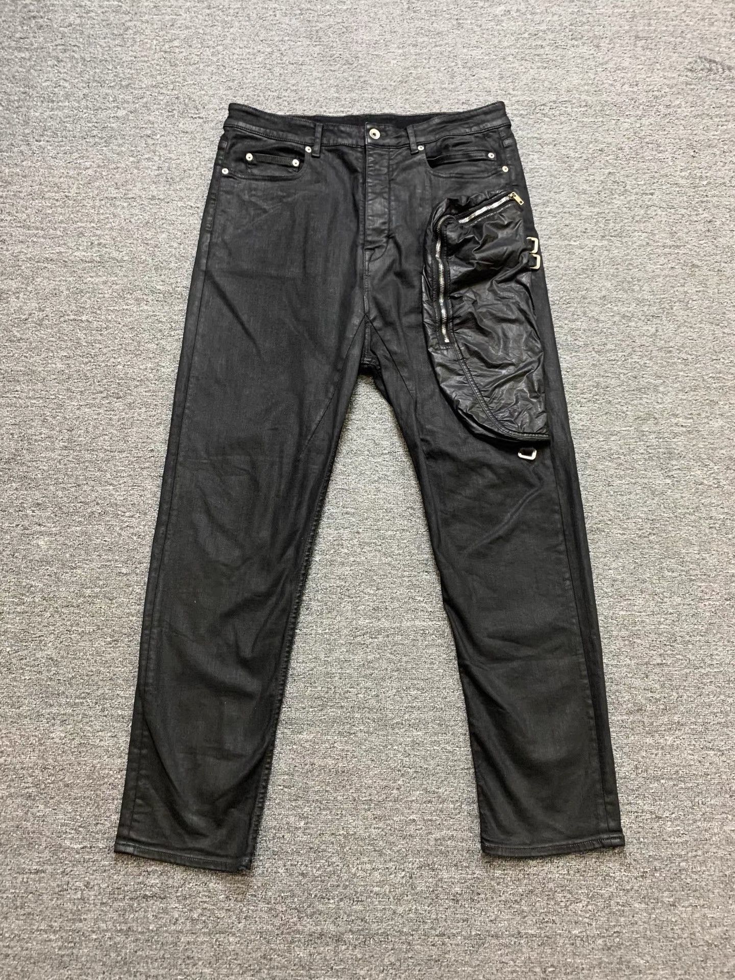 Rick Owens Rick Owens Metal coated waxed jeans | Grailed