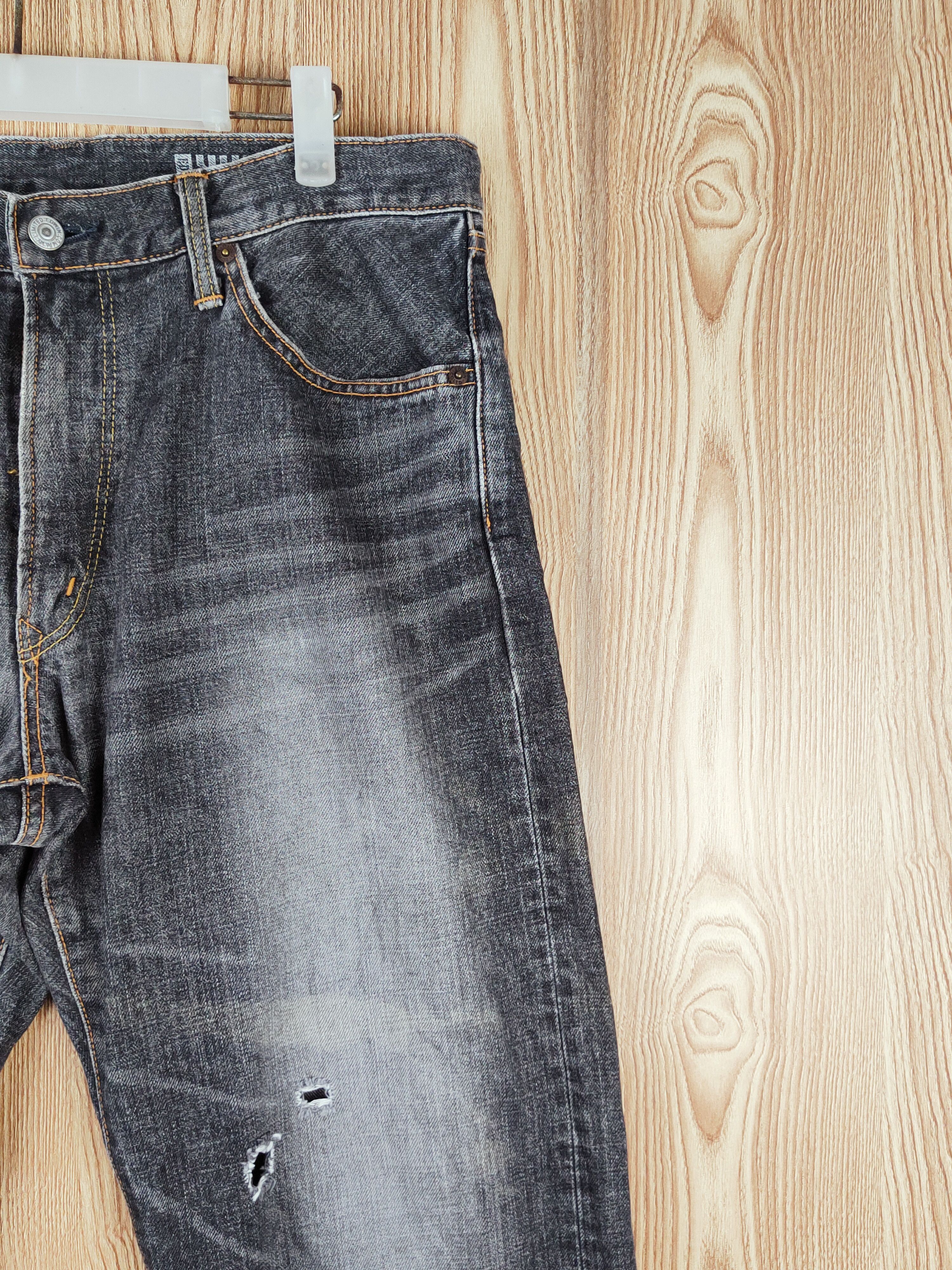 Edwin Edwin Black Distressed Ripped Jeans #S2682 Size US 34 / EU 50 - 5 Thumbnail