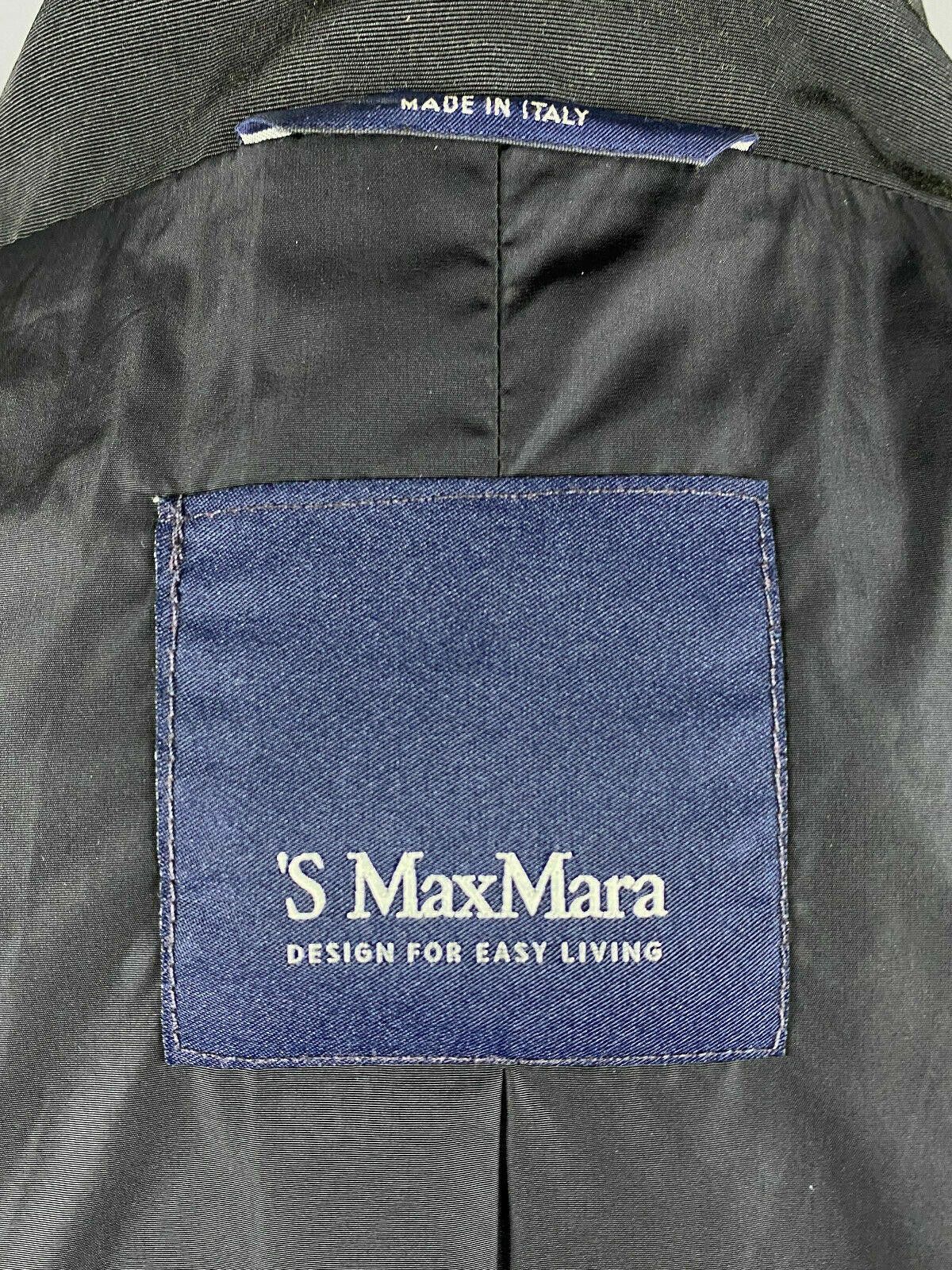 Designer Ladies S' Max Mara Black Full Zip High Jacket Size GB12 F42 Size S / US 4 / IT 40 - 10 Thumbnail