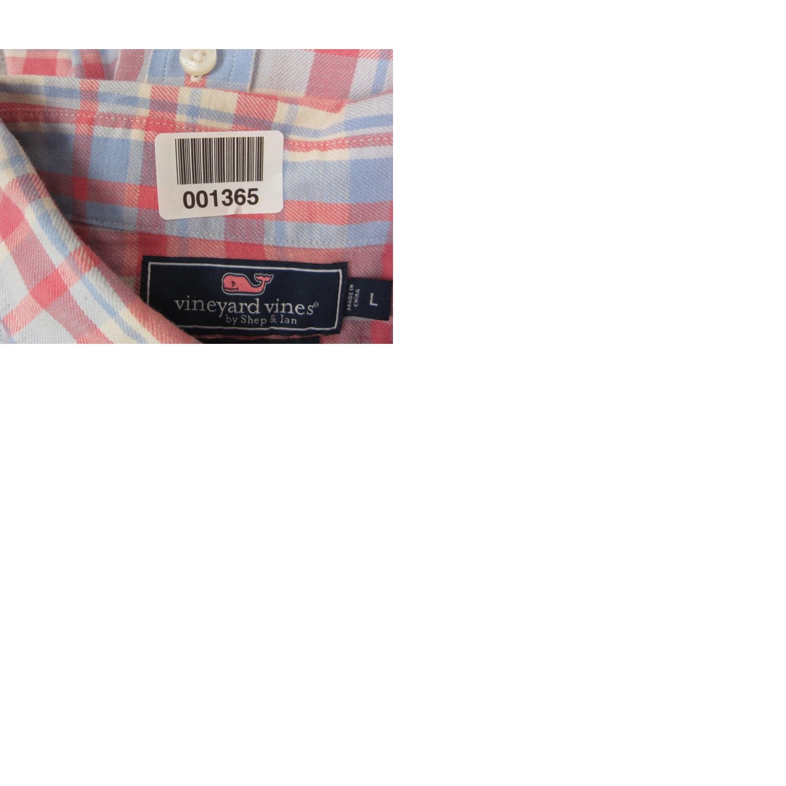 Vineyard Vines Vineyard Vines Shirt Mens Large Blue Pink Slim Fit Crosby Linen Flannel Shirt Mens Size US L / EU 52-54 / 3 - 9 Thumbnail