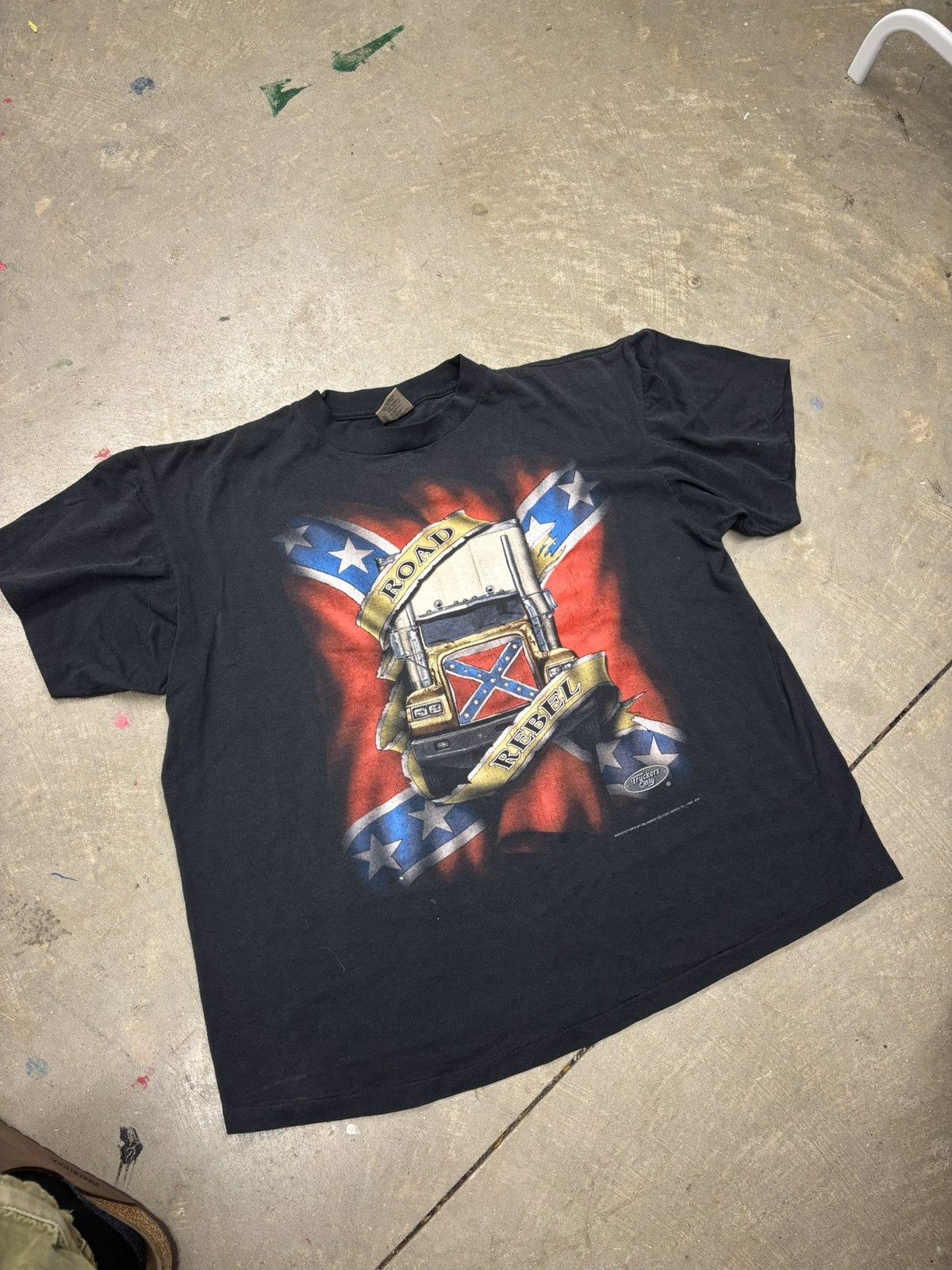 Harley Davidson Vintage 90s Truckers Only Road Rebel 3D emblem t 