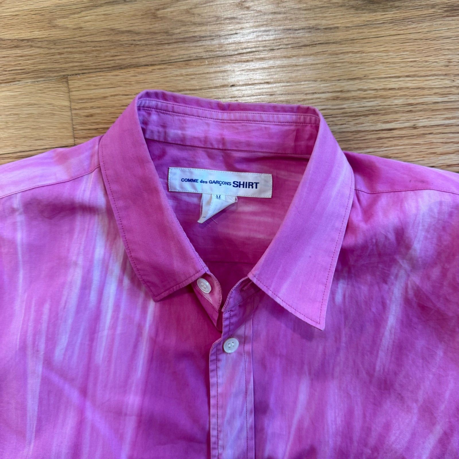 Comme des Garcons Comme Des Garcons Shirt S24009 Pink Tye Dye Button Up Size US M / EU 48-50 / 2 - 9 Thumbnail