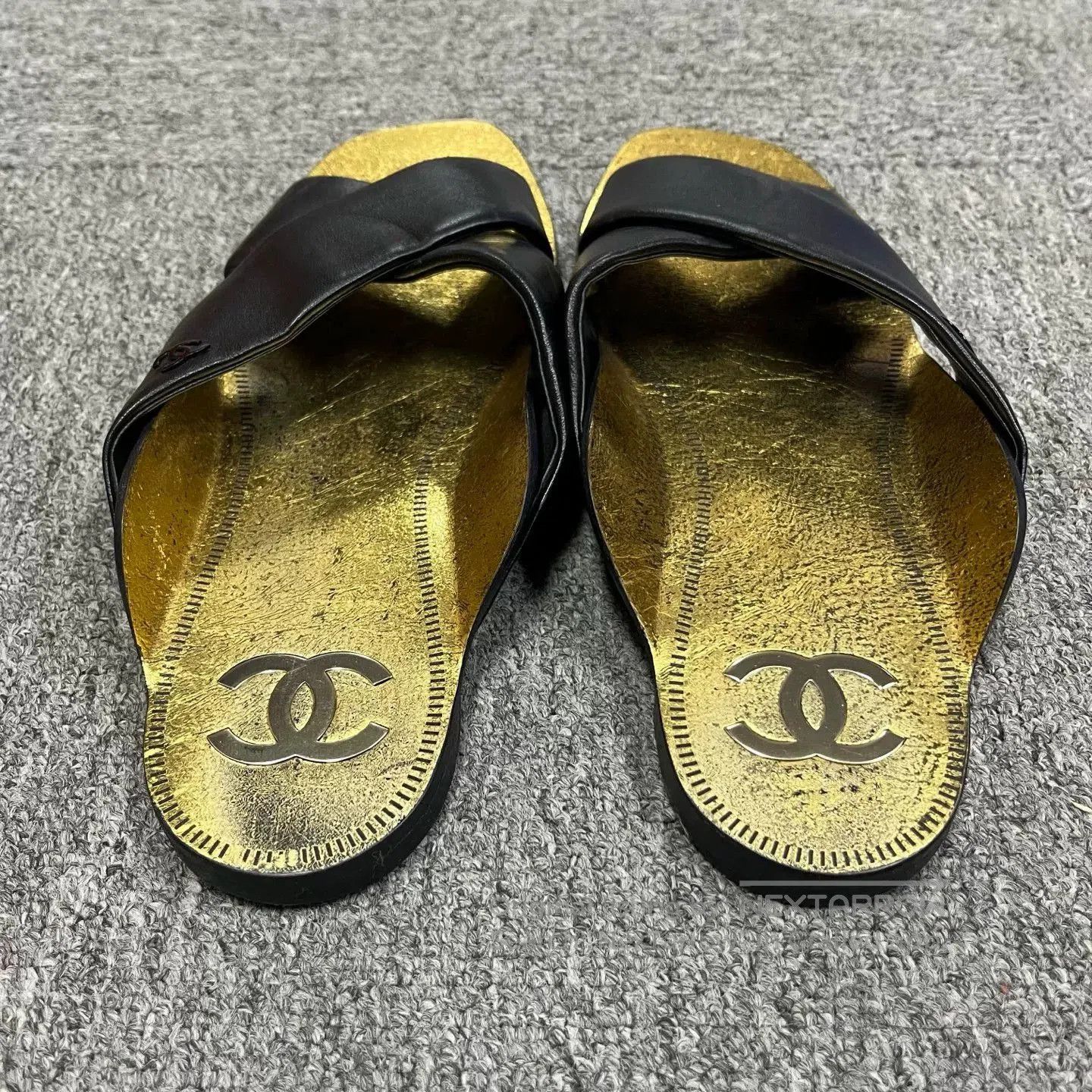 Chanel Chanel Colorblock Distressed Strap Slippers. Size US 8 / IT 38 - 3 Thumbnail