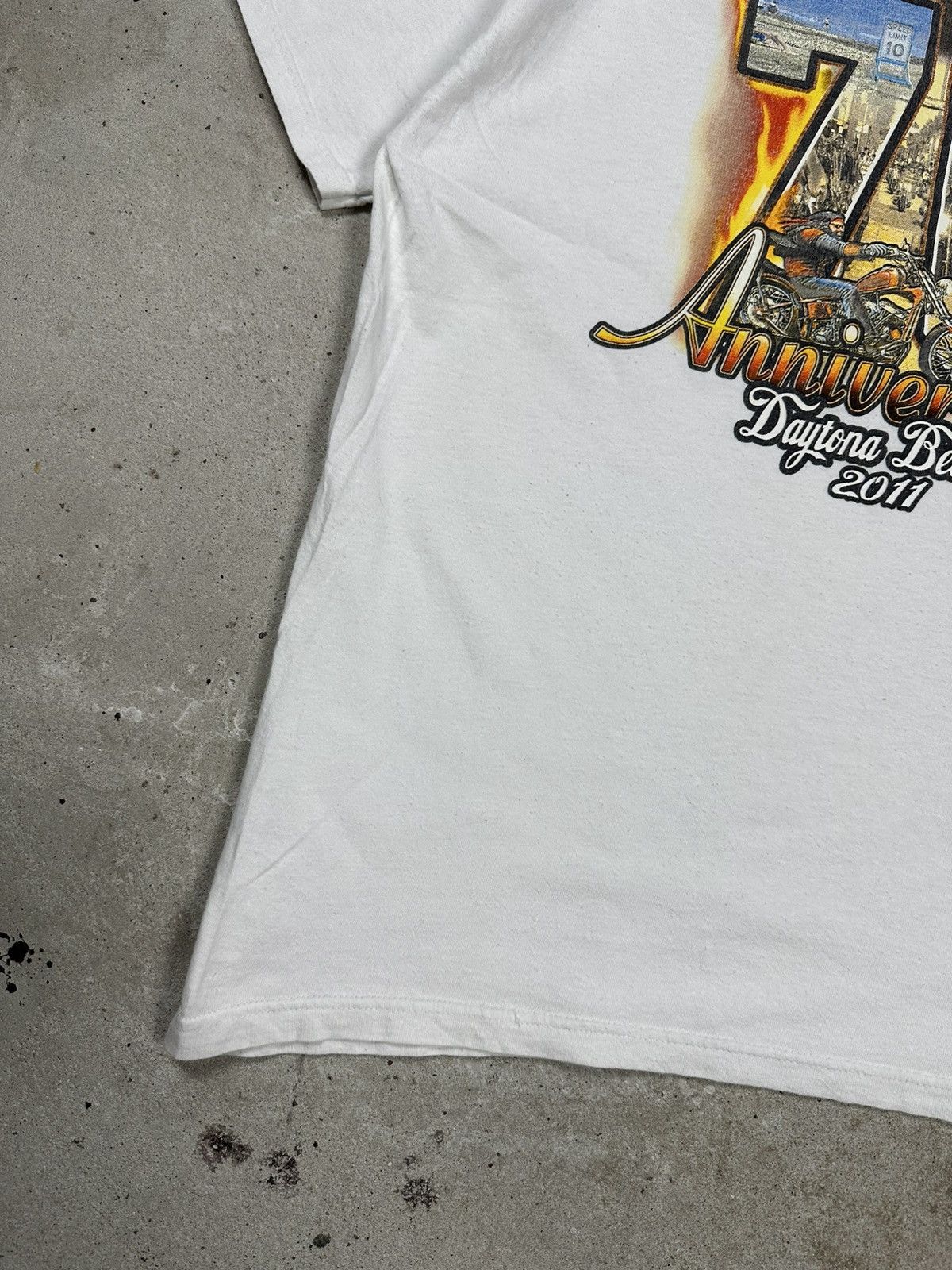 Harley Davidson Vintage Bike Week Daytona Beach Harley Moto Print T Shirt Size US XL / EU 56 / 4 - 11 Thumbnail