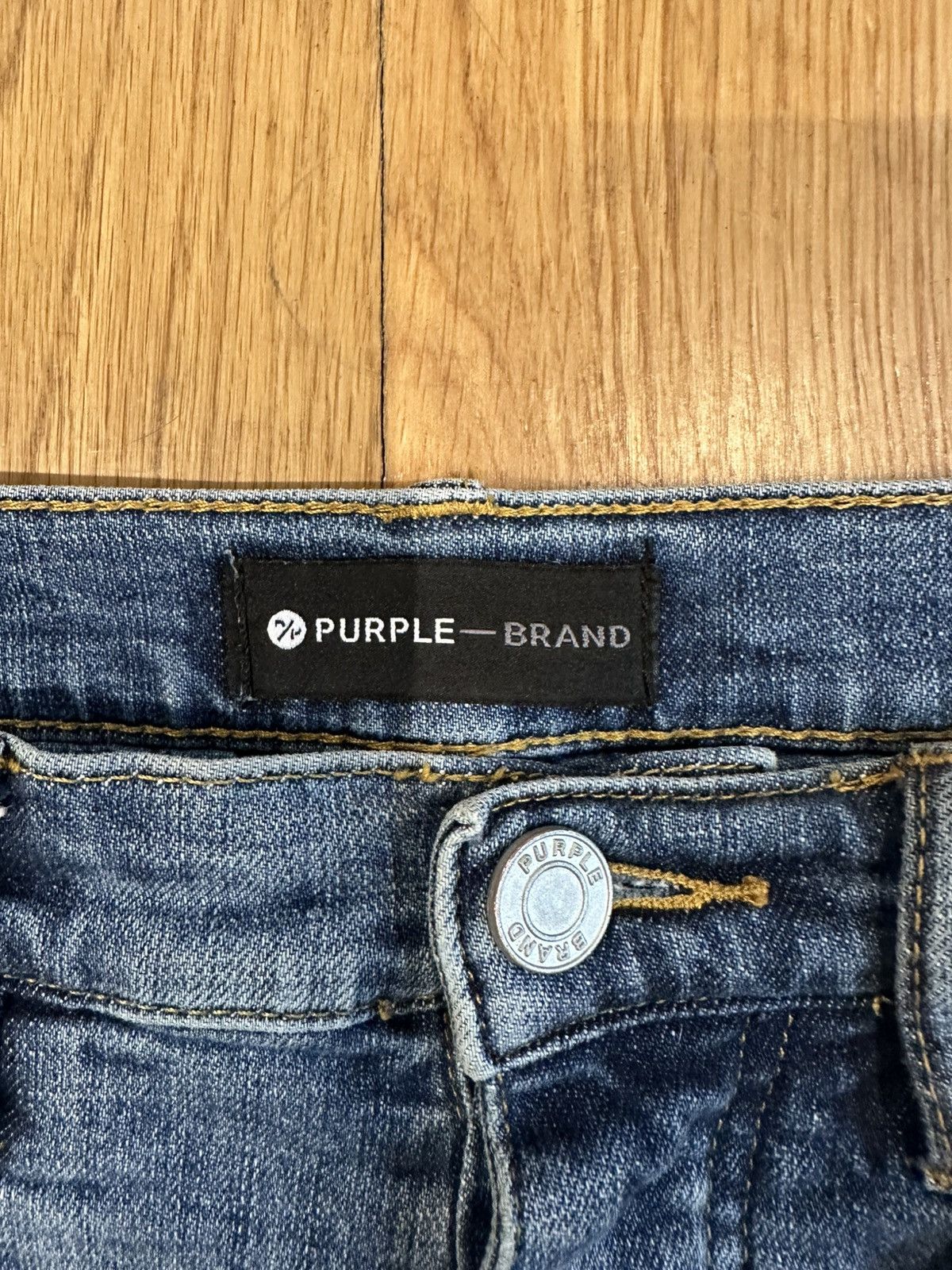 Purple Brand Purple Brand Paint Splatter Blue Denim Jeans Size 29 Size US 29 - 3 Thumbnail