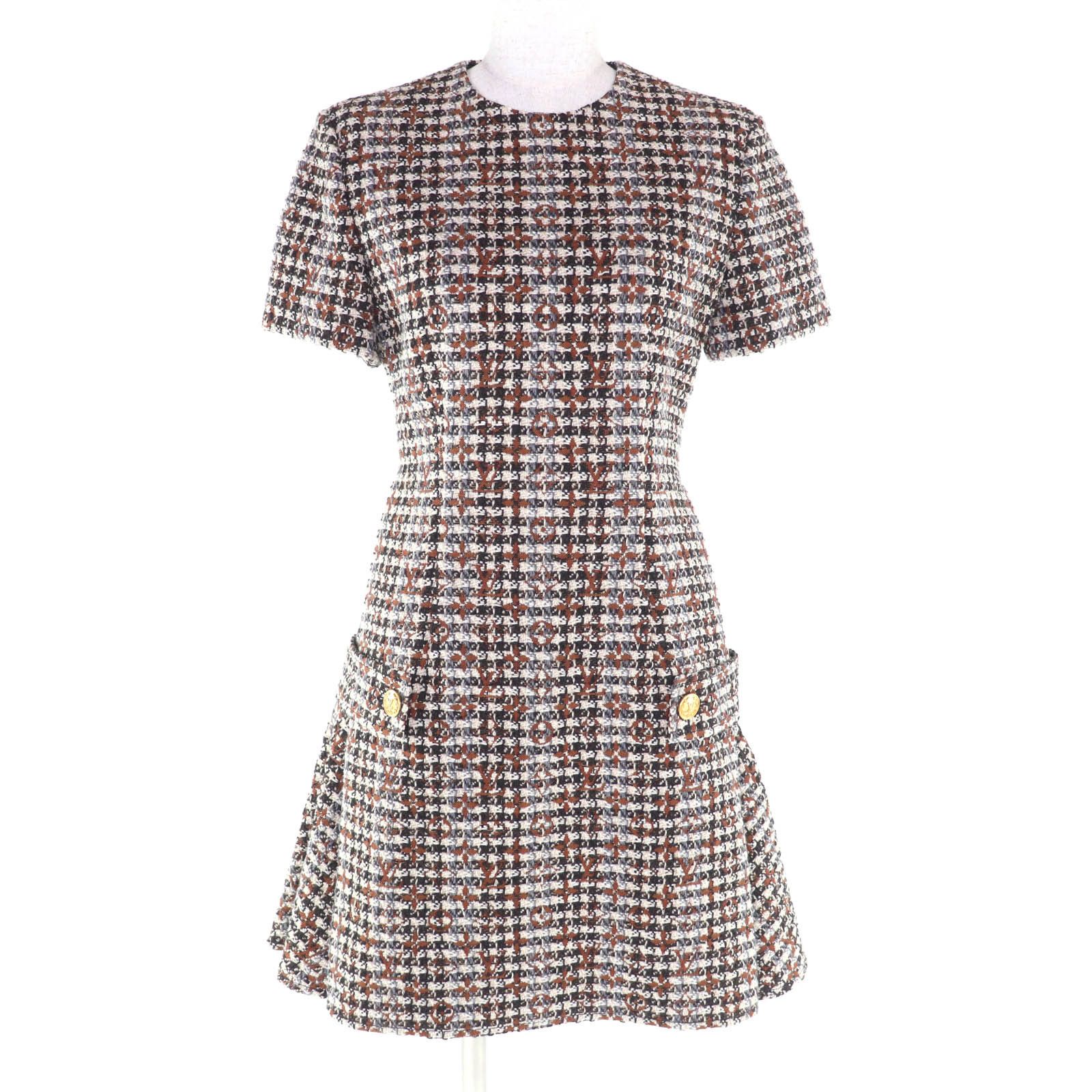 Louis Vuitton Louis Vuitton Louis Vuitton Wool Dress Textile Dresses DUTY FREE for USA Size ONE SIZE - 1 Thumbnail