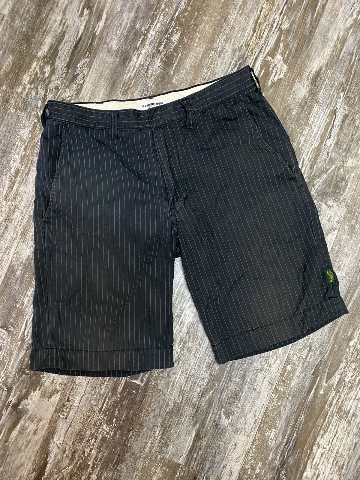 Bape A bathing Ape - Striped Chino Shorts Size US 33 - 1 Thumbnail