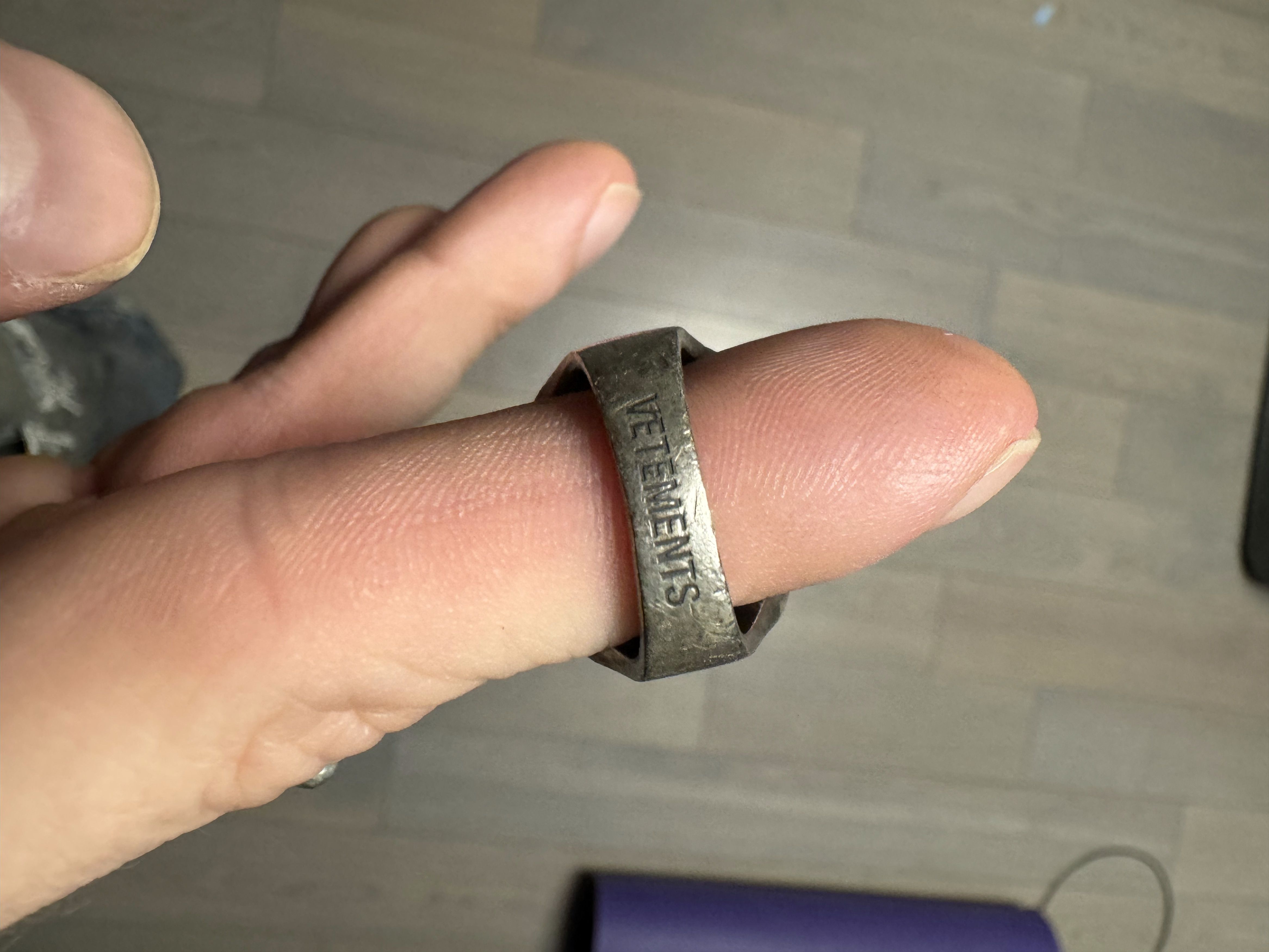 Vetements VETEMENTS Logo Ring Size ONE SIZE - 3 Thumbnail