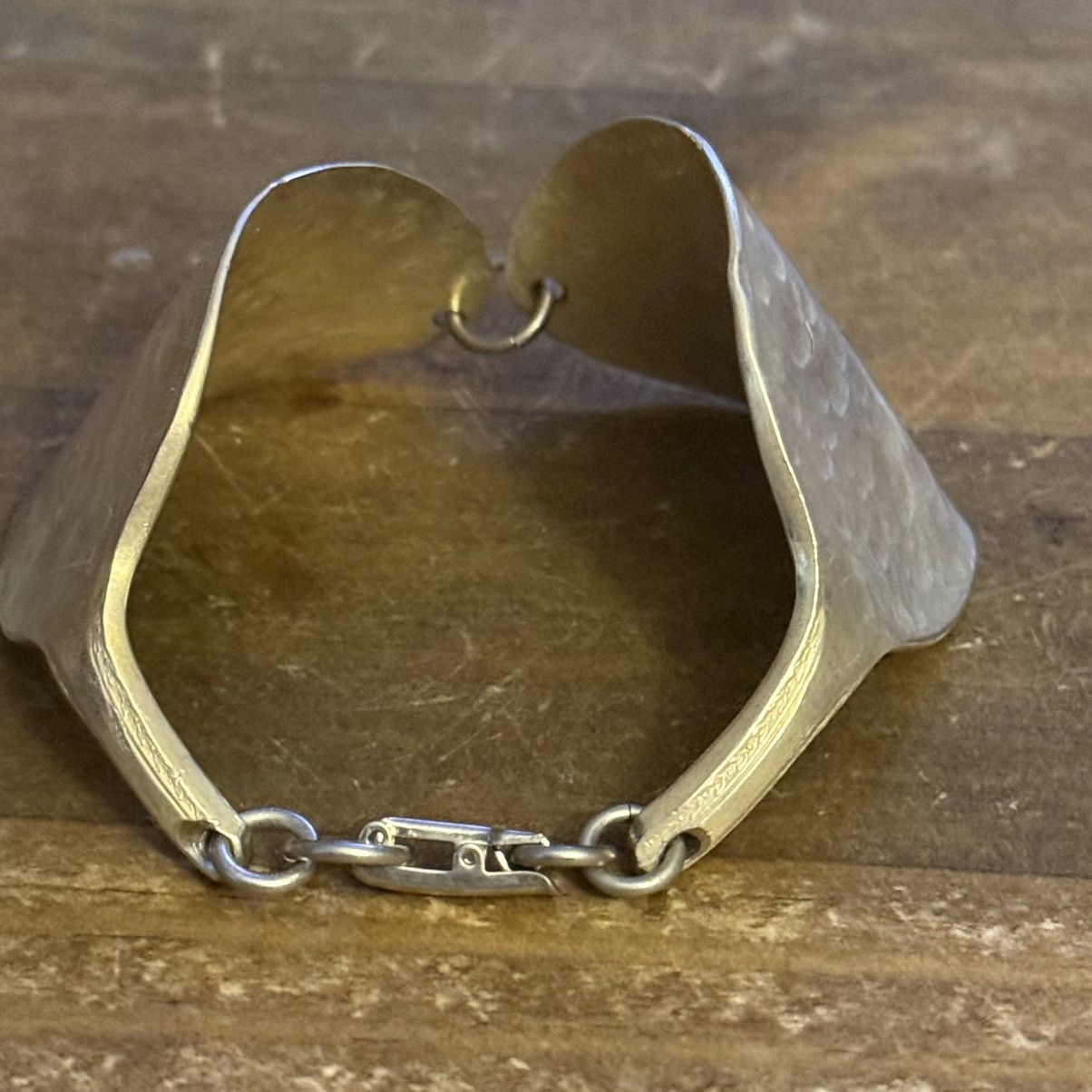 Vintage Vintage silver hammered spoon bracelet Size ONE SIZE - 7 Thumbnail