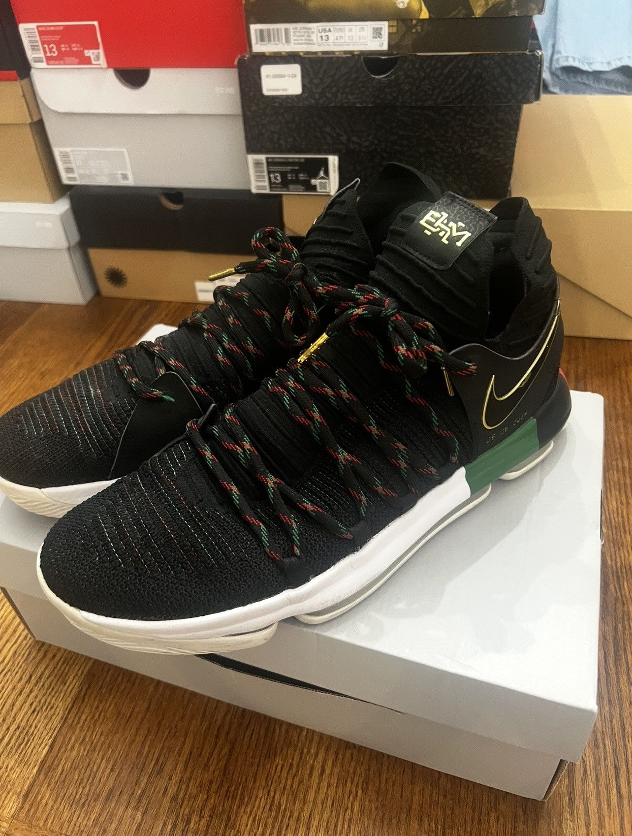 Nike KD 10 Black History Month Size US 13 / EU 46 - 1 Thumbnail