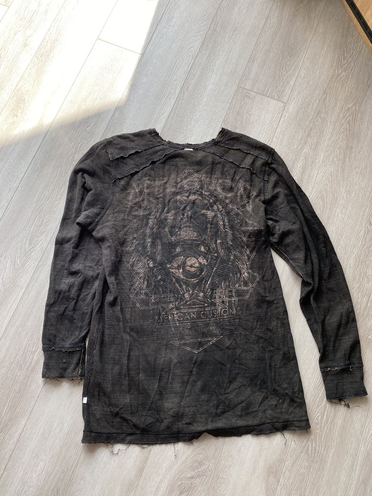 Affliction × Vintage Y2K RARE Affliction Wing Reversible Distressed Long Sleeve Size US XL / EU 56 / 4 - 12 Thumbnail