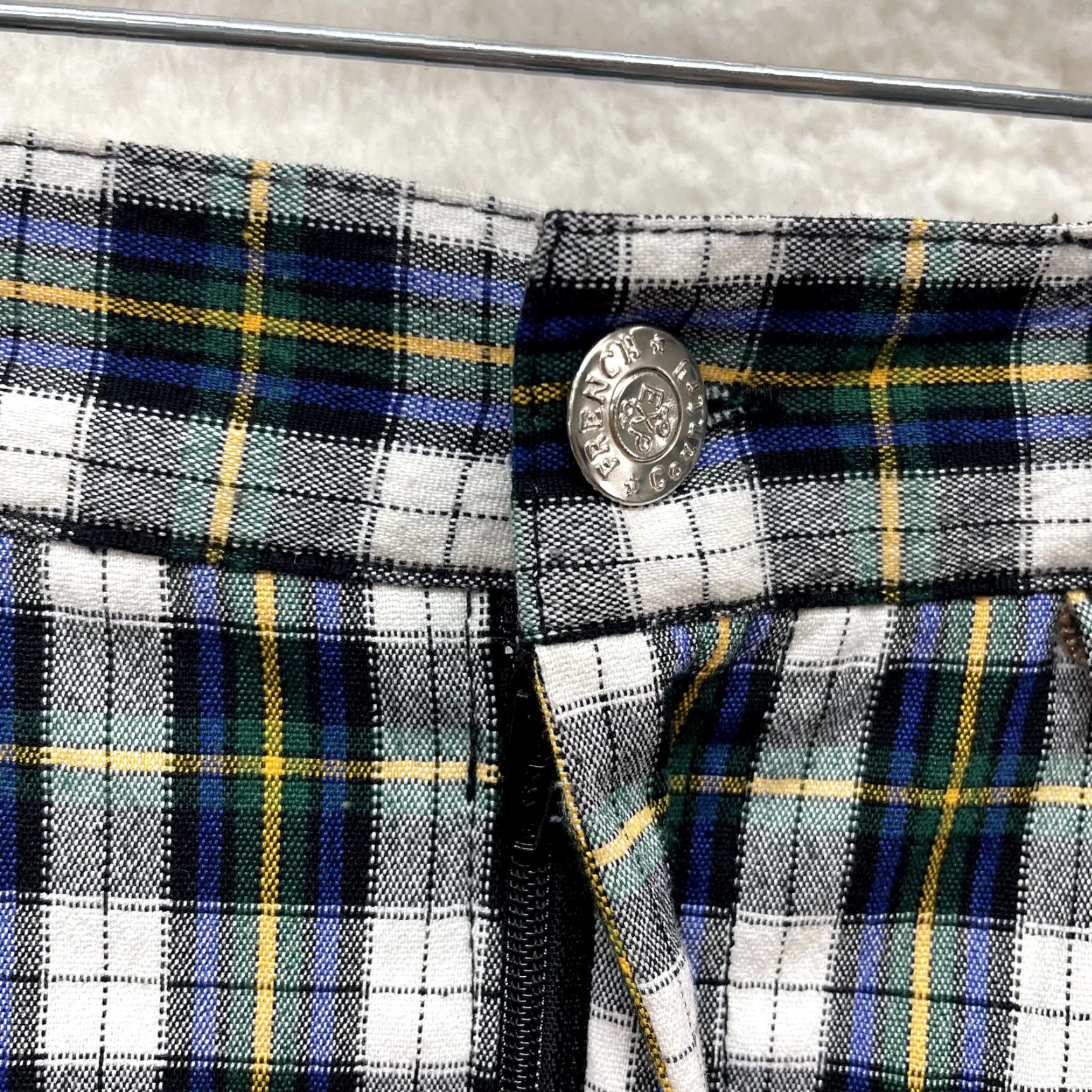 Express VINTAGE 80s 90s Plaid Mini Skirt Navy Blue XS Express Women 0 24 Preppy Western Prairie Size 25" / US 0 / IT 36 - 3 Thumbnail
