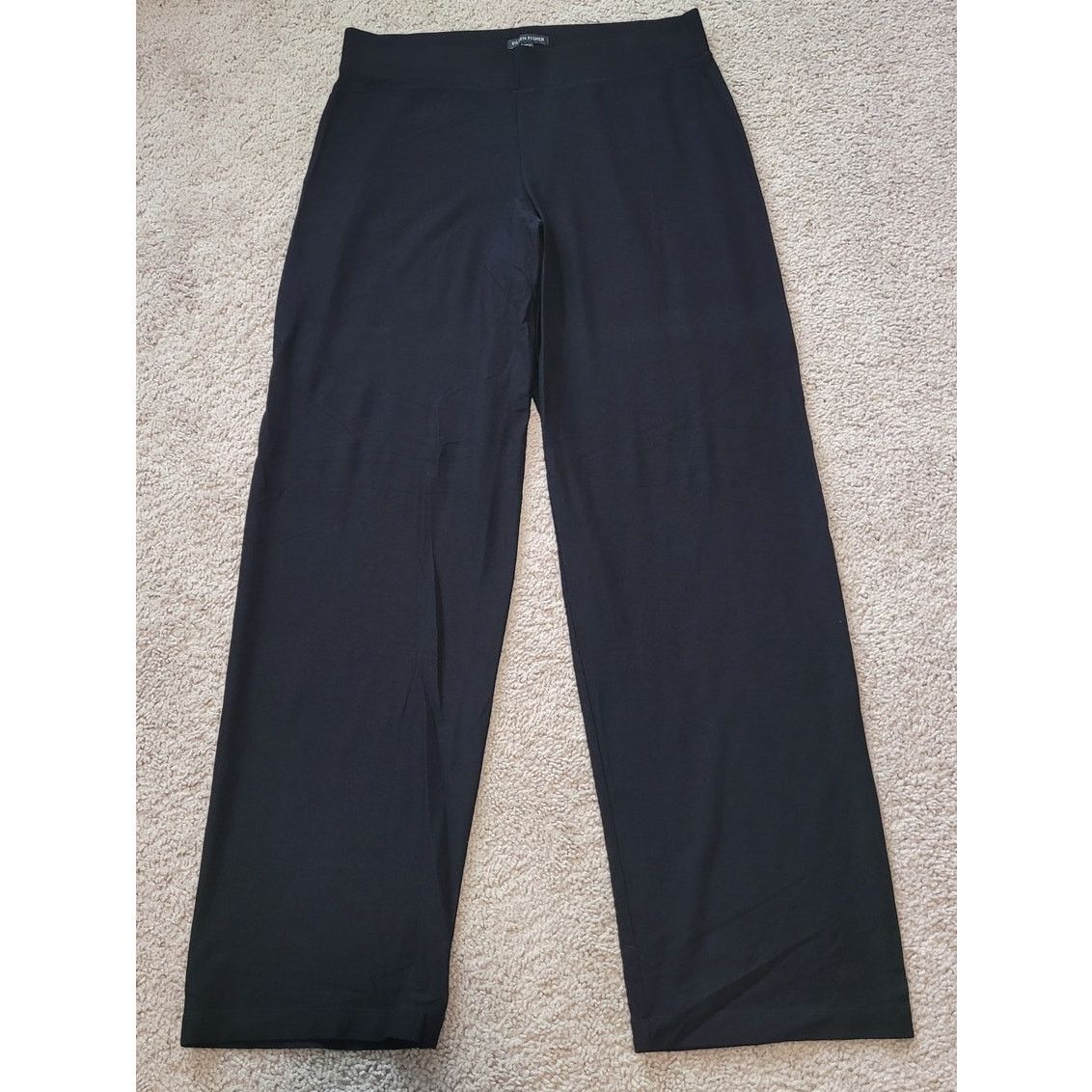 Eileen Fisher Eileen Fisher VTG Washable Crepe Pants Black M USA Timeless Size 31" - 1 Thumbnail