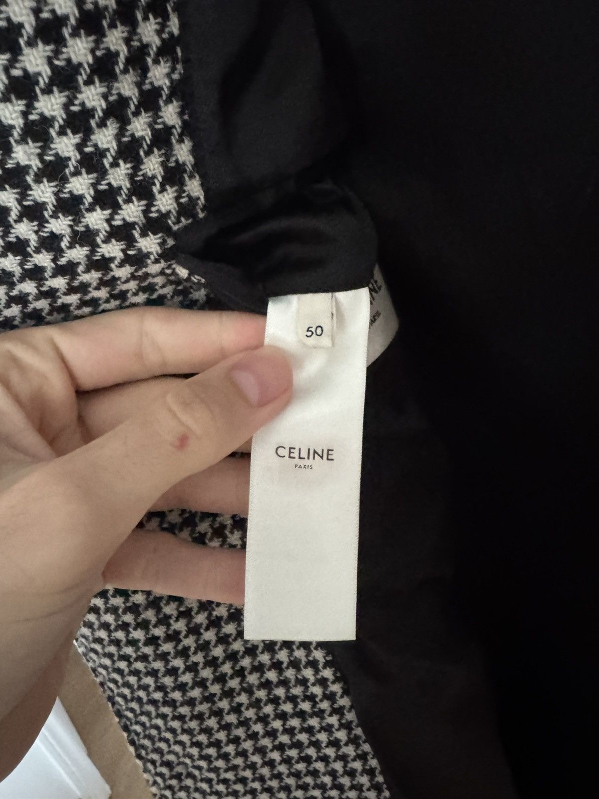 Celine × Hedi Slimane Houndstooth Coat Size US M / EU 48-50 / 2 - 7 Thumbnail