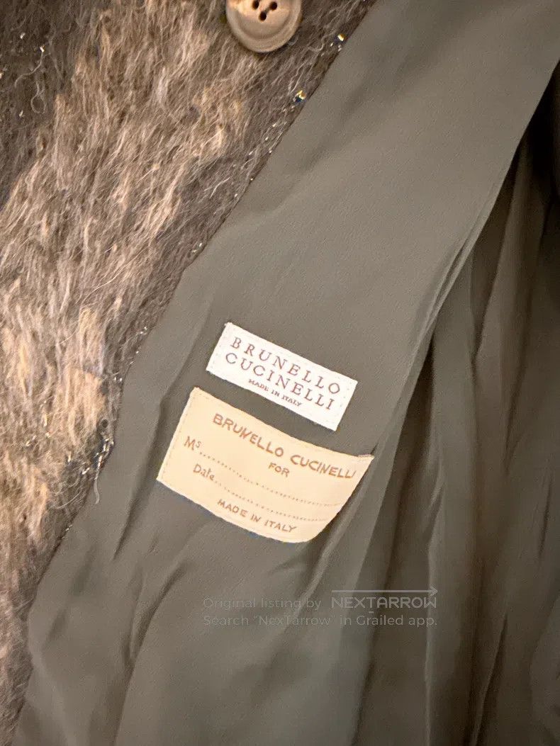 Brunello Cucinelli Brunello Cucinelli Alpaca wool mixed grey checkered coat Size XS / US 0-2 / IT 36-38 - 7 Thumbnail