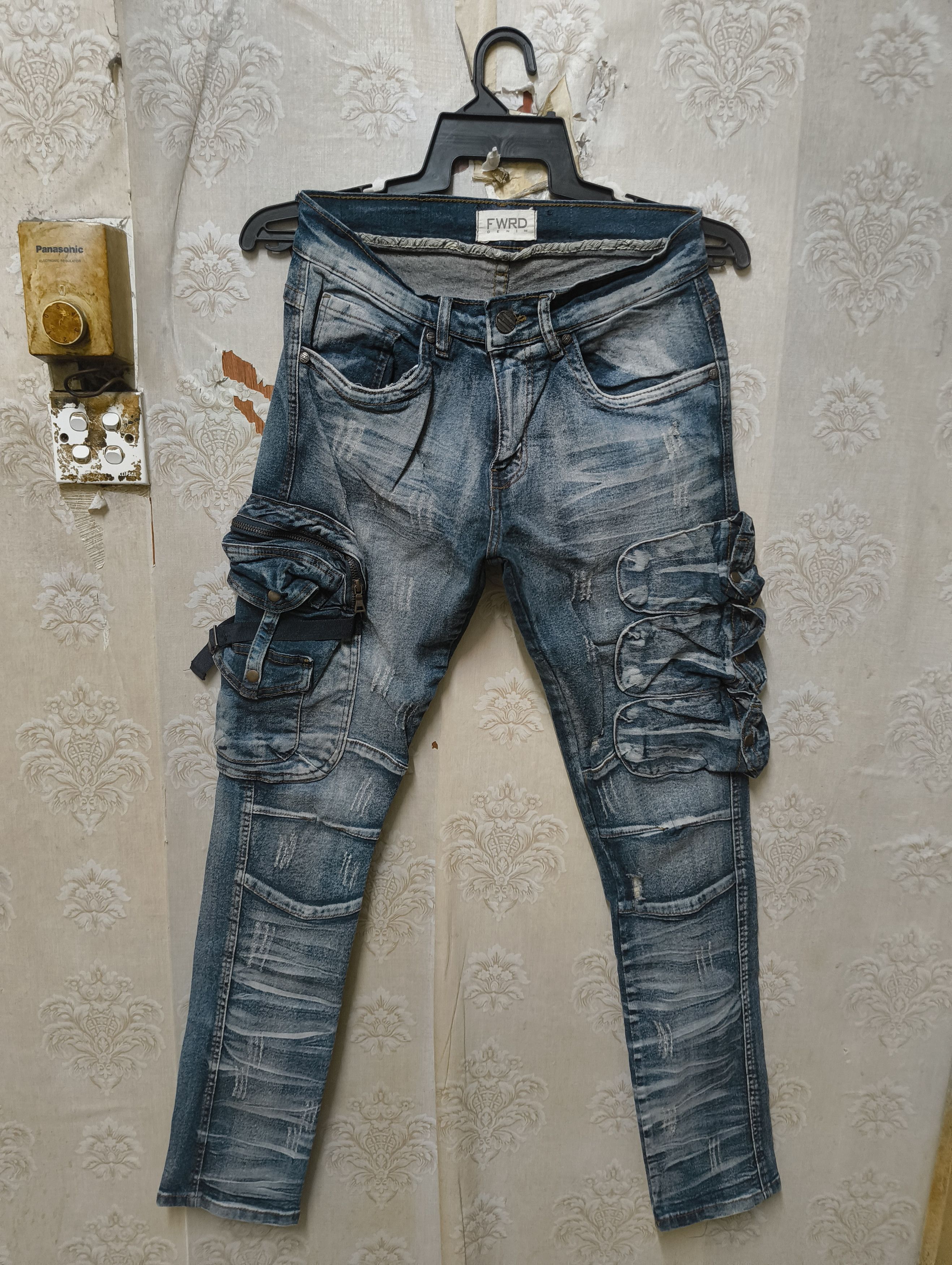 Japanese Brand FWRD Tactical Cargo Jeans Skinny fit Size US 32 / EU 48 - 1 Thumbnail