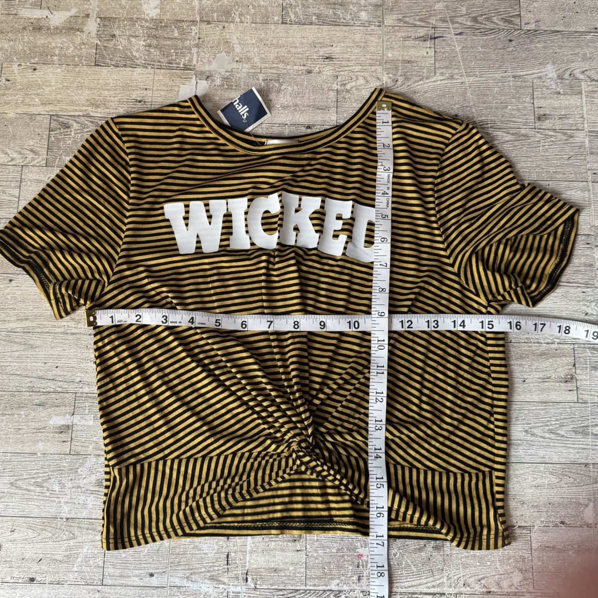 Other Wicked, Custom, Striped, Twist Knot, Baby Tee Size M / US 6-8 / IT 42-44 - 8 Thumbnail