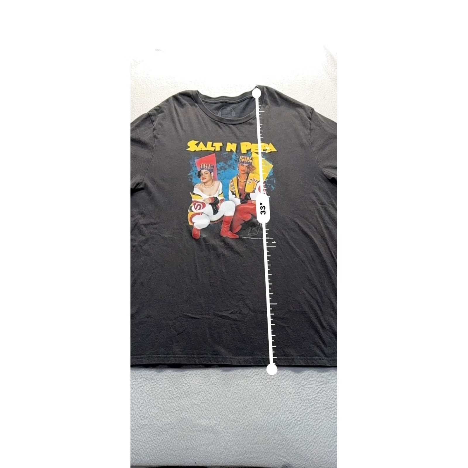 Lee Lee Salt N Pepa Graphic Tee Black Short Sleeve Cotton Blend #7791 Mens 2XL T-Shirt Graphic Vintage Style Cool Casual Shirts Size US 39 - 5 Thumbnail