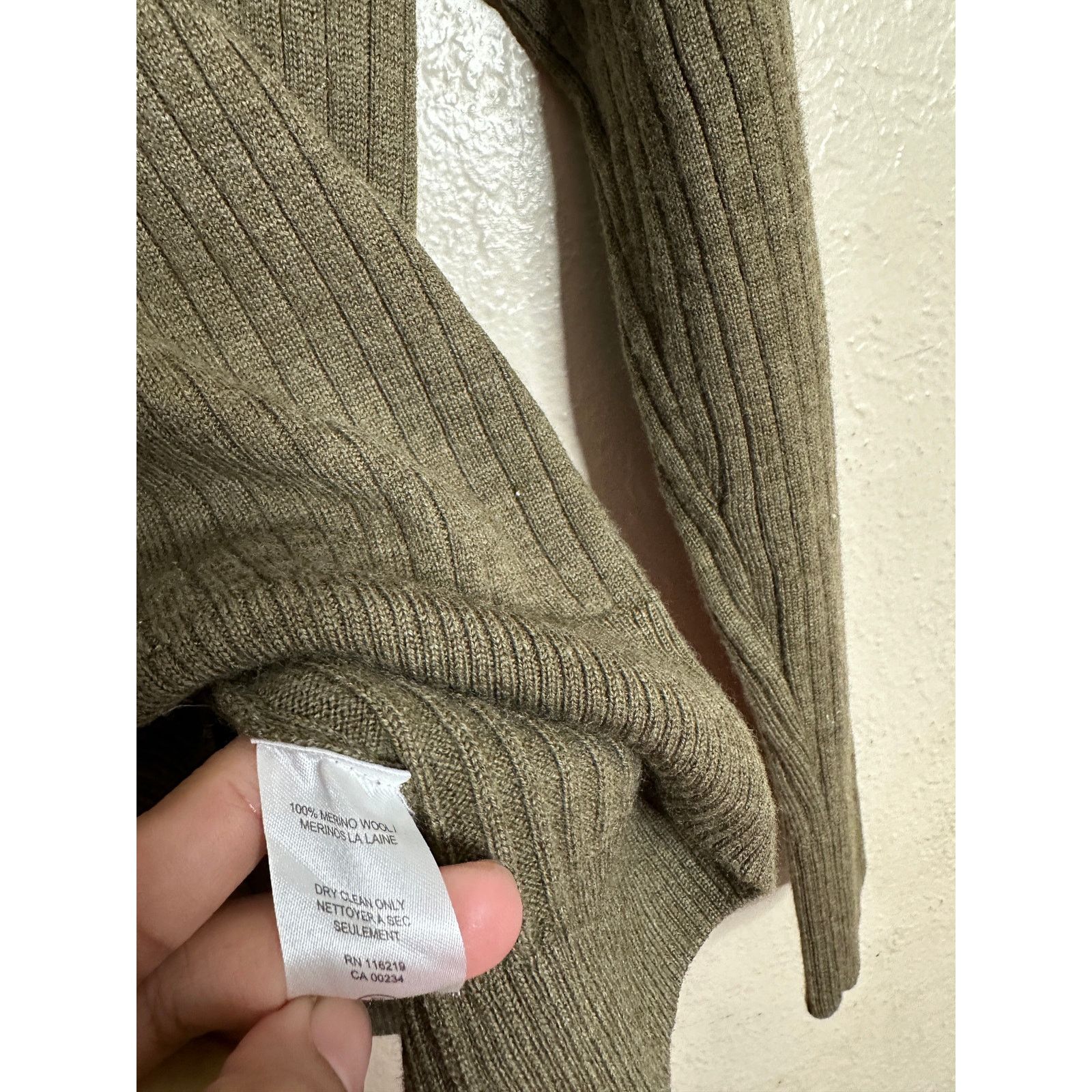Steven Alan Steven Alan Adagio Sweater in Army Green 100% Merino Wool Size S / US 4 / IT 40 - 9 Thumbnail