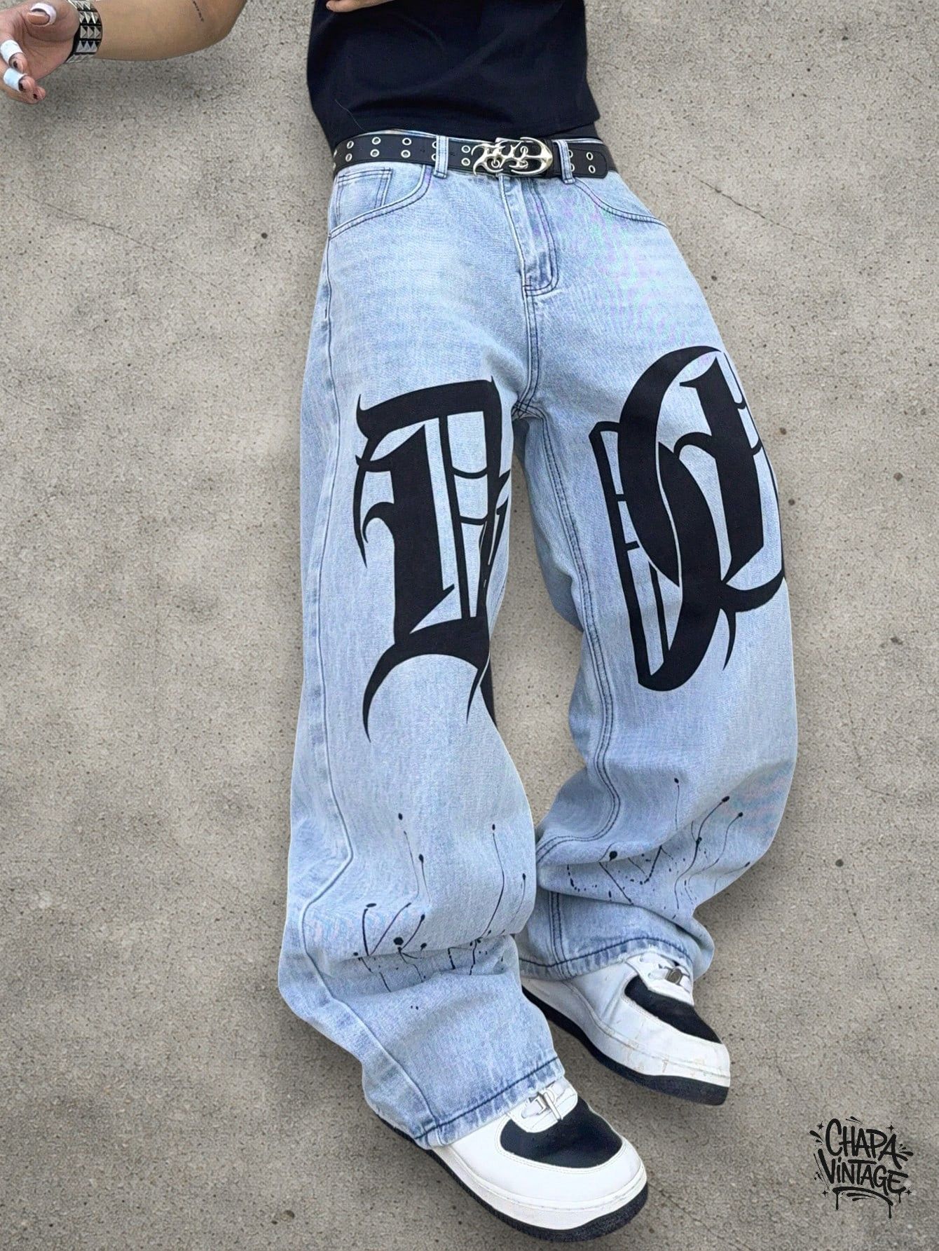 Japanese Brand Light blue baggy jeans Size US 32 / EU 48 - 4 Thumbnail