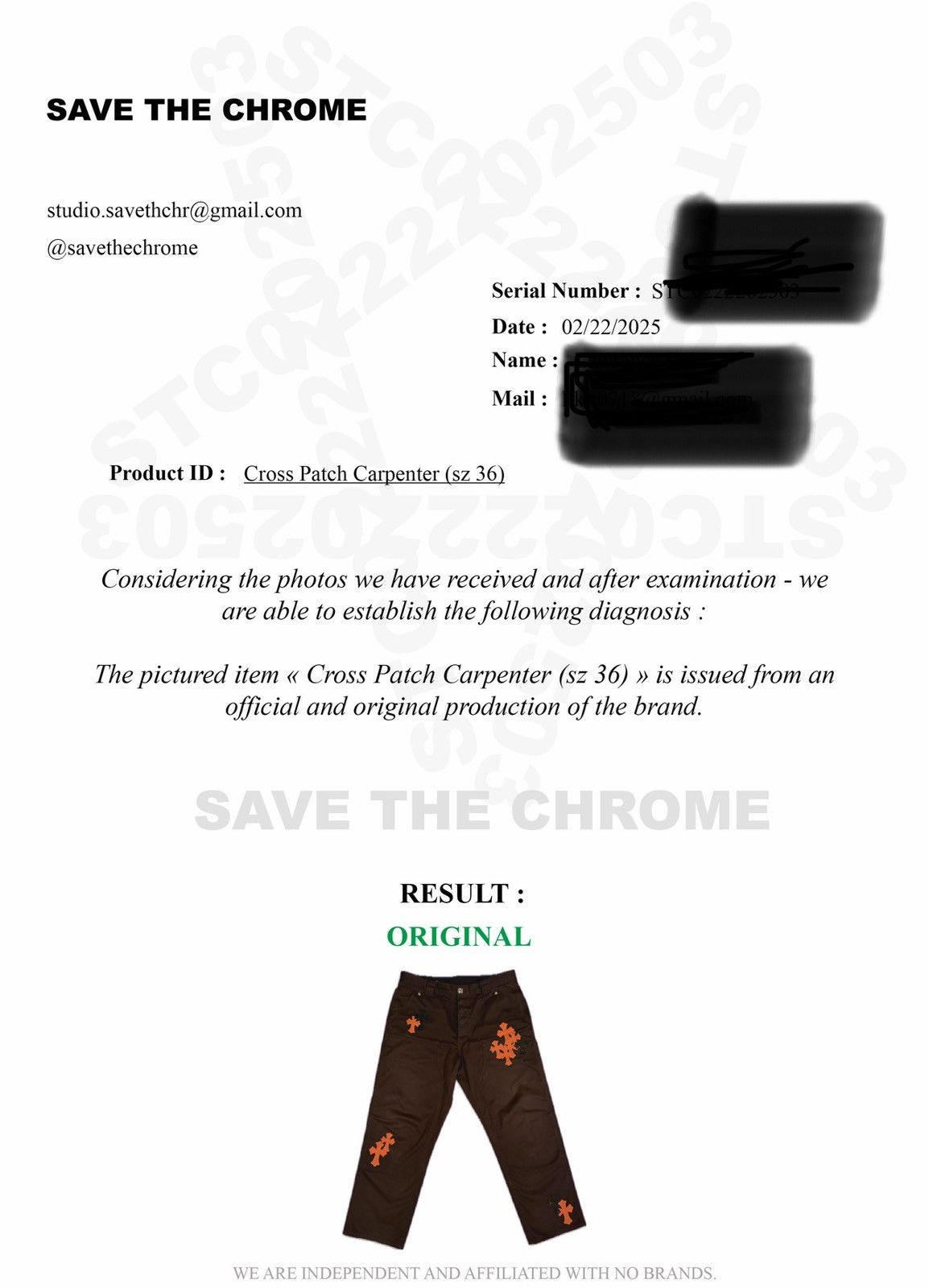Chrome Hearts Chrome Hearts Brown Carpenter Pants with Orange Camo Patches Size US 36 / EU 52 - 16 Thumbnail