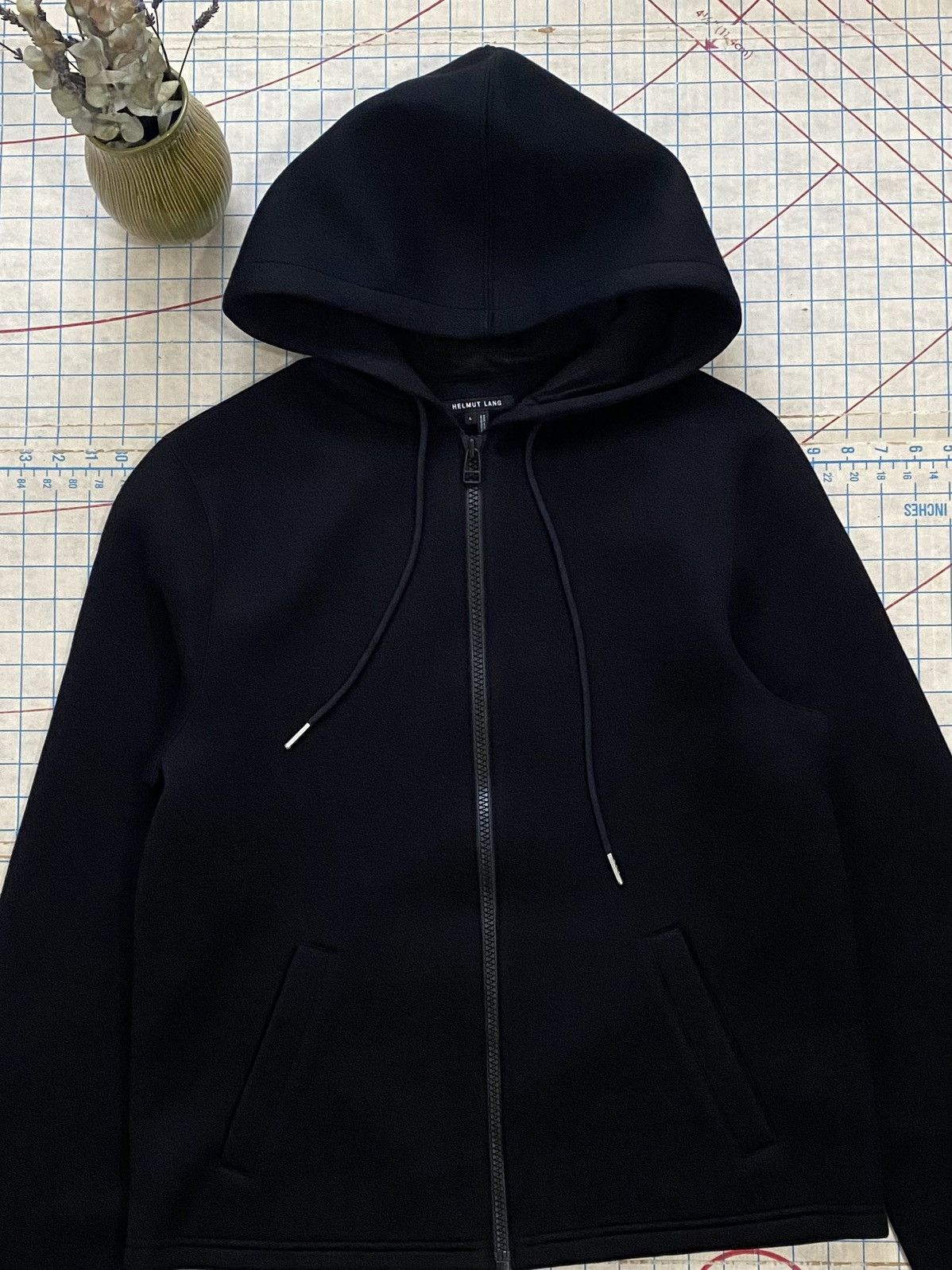 Designer × Helmut Lang Helmut Lang Full Zip Hoodie Black Size Large Size US L / EU 52-54 / 3 - 3 Thumbnail