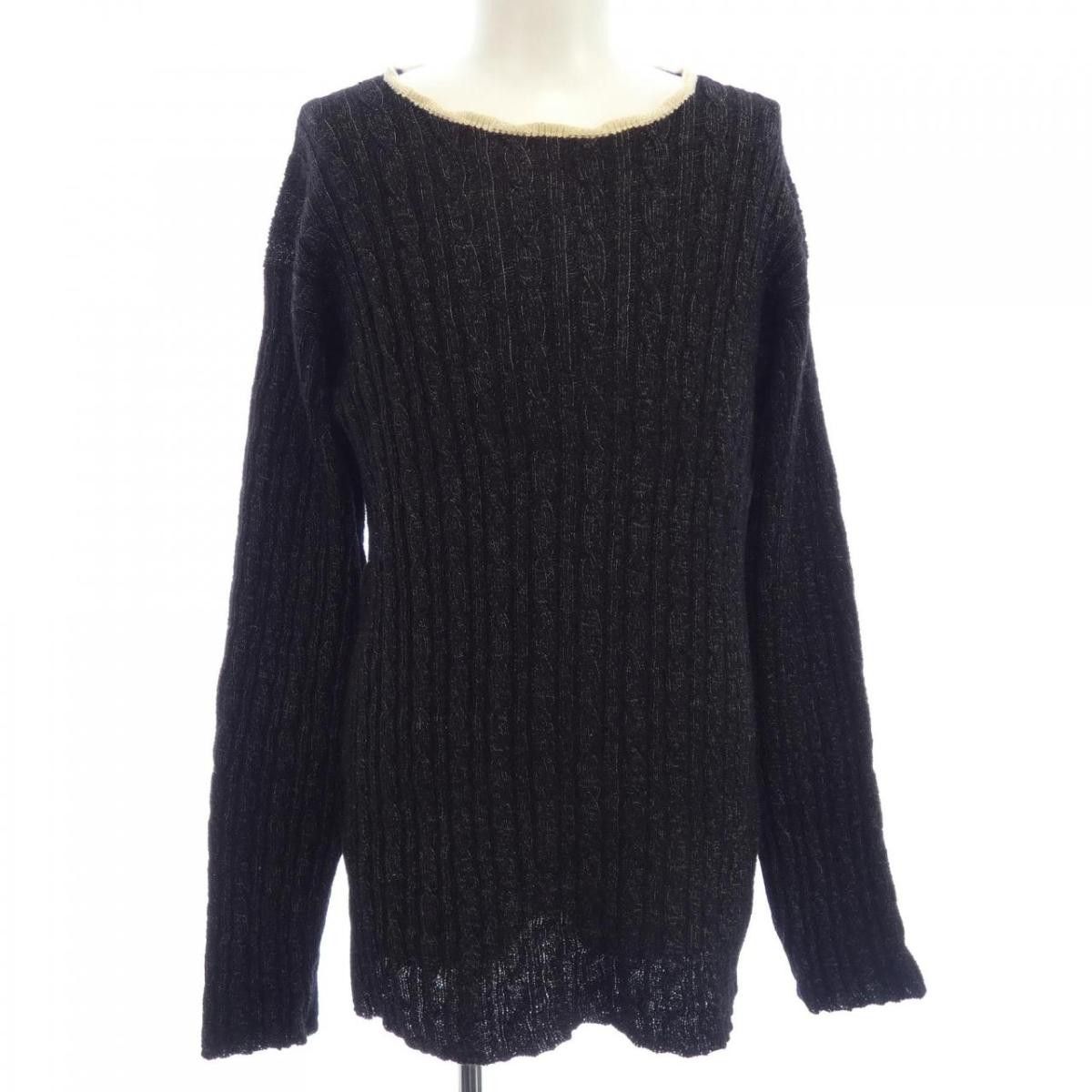 Comme des Garcons Knitwear Wool Pullover Crewneck Pullover Sweater Black Size US L / EU 52-54 / 3 - 1 Thumbnail