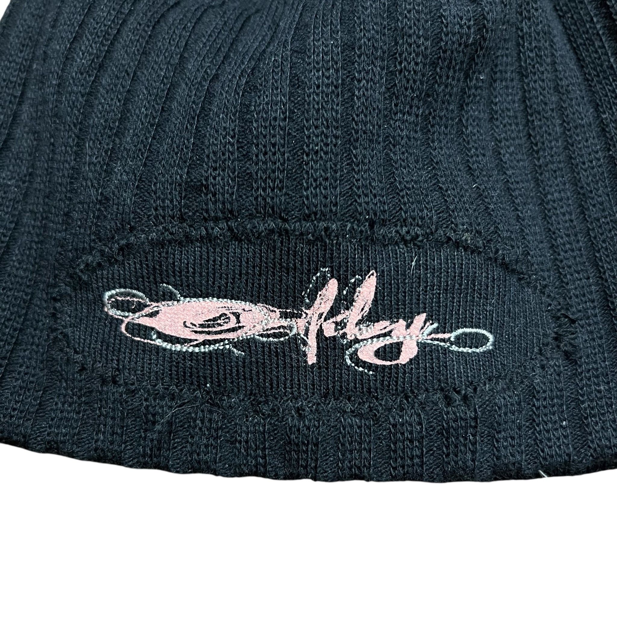 Oakley 2004 Oakley Swirly Script Rib Knit Beanie Size ONE SIZE - 2 Thumbnail