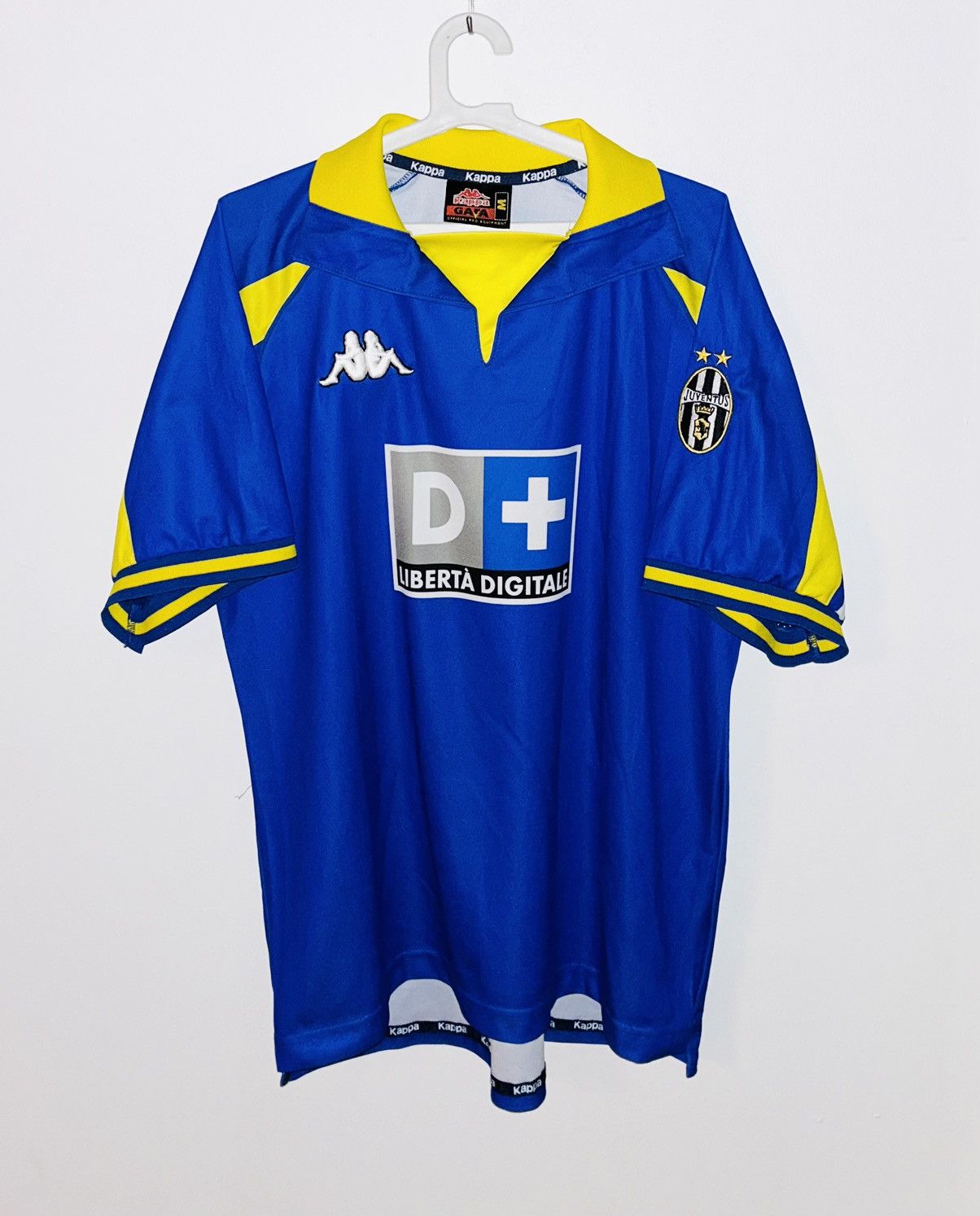 image of Kappa x Vintage Juventus 1998/99 Third Jersey in Blue, Men's (Size Medium)