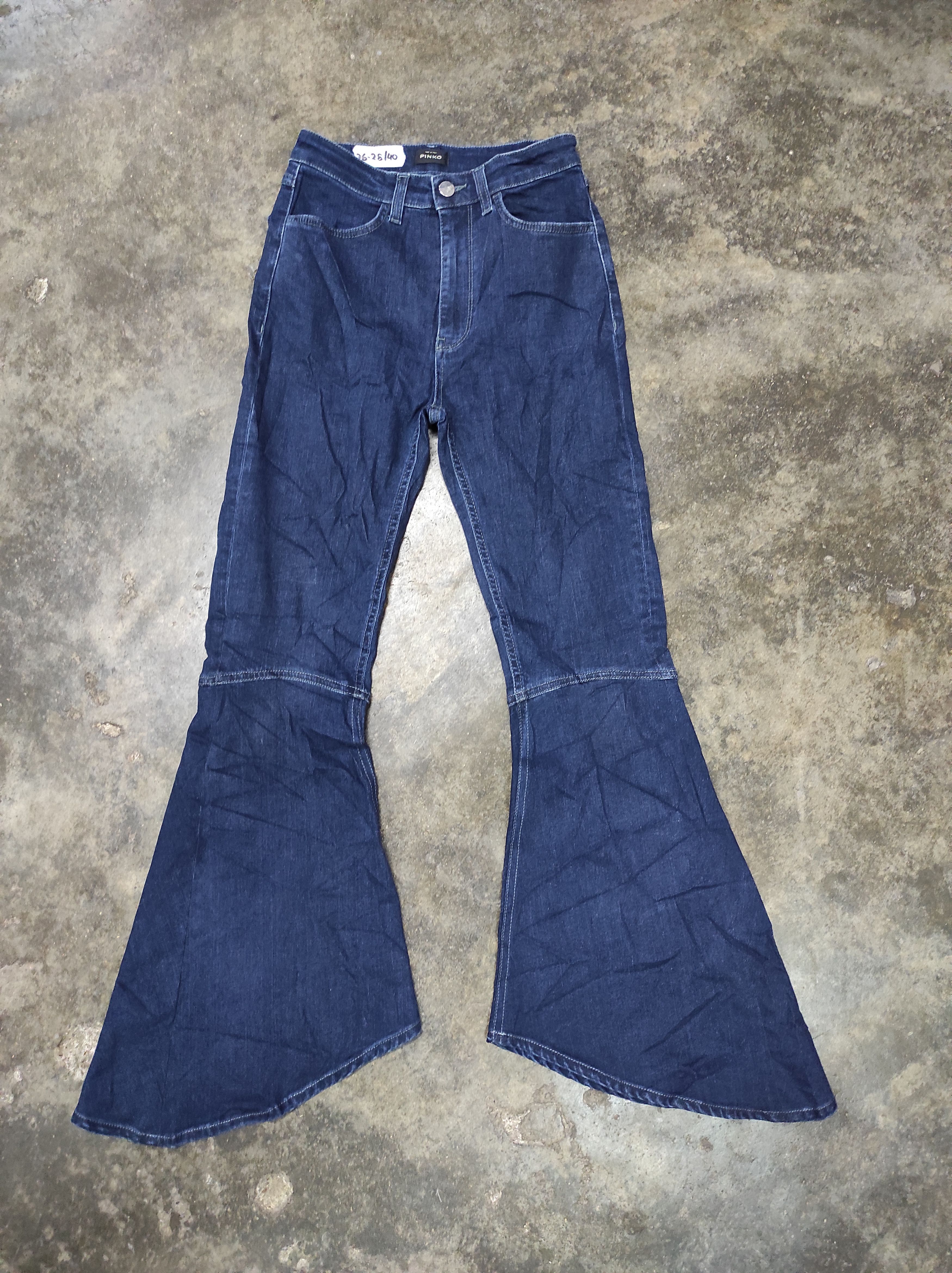 image of If Six Was Nine x Jean Pinko Big Bell Bottom Bootcut Jeans in Denim, Women's (Size 28)