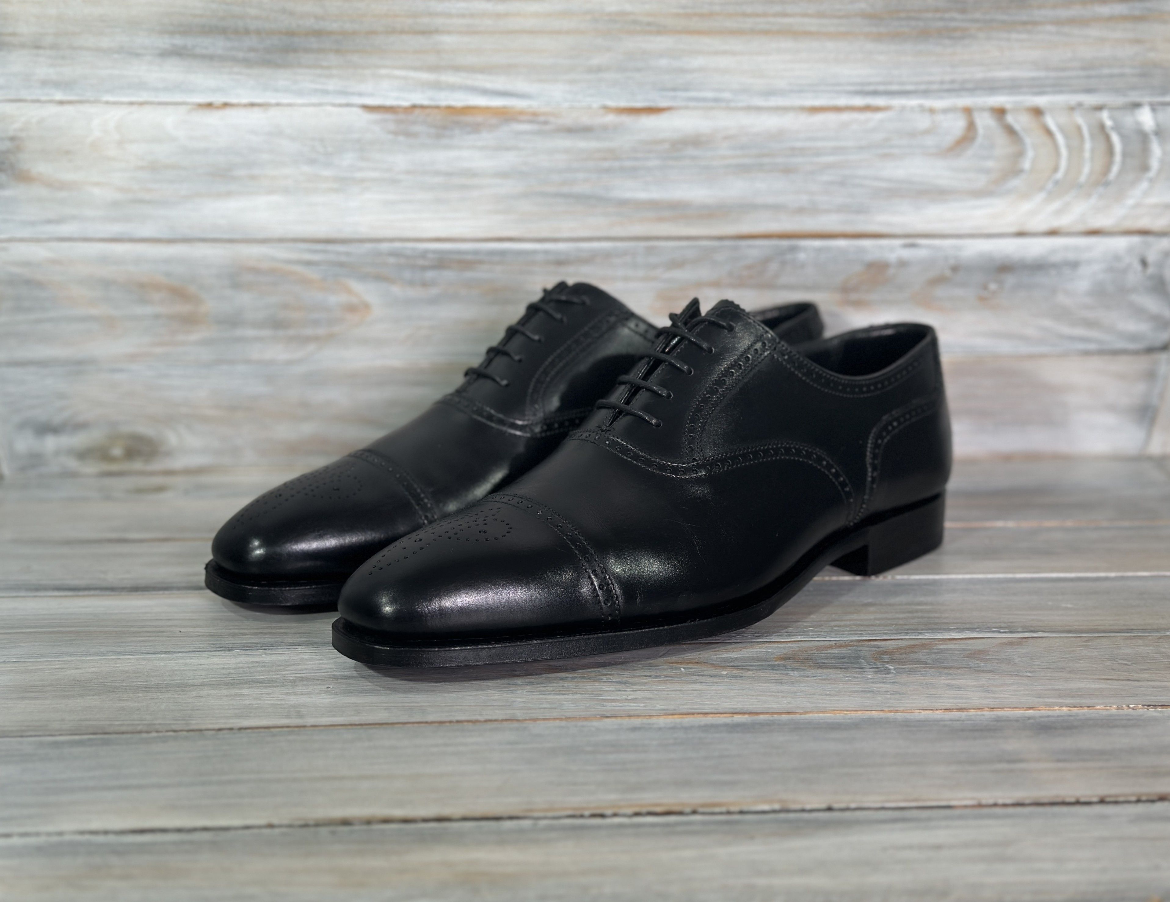 Crockett & Jones CROCKETT JONES Selborne Black Calf Made In England Luxury Size US 8 / EU 41 - 4 Thumbnail