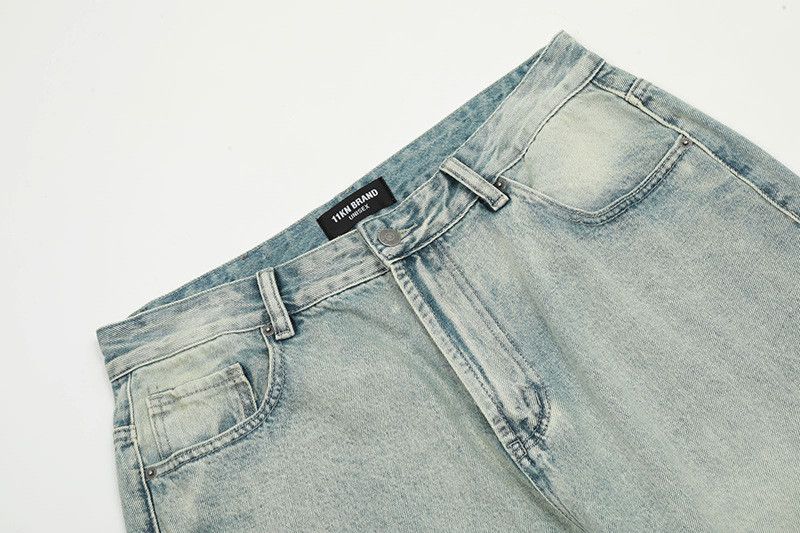 Vintage American retro light-washed distressed jeans for men Size US 32 / EU 48 - 3 Thumbnail