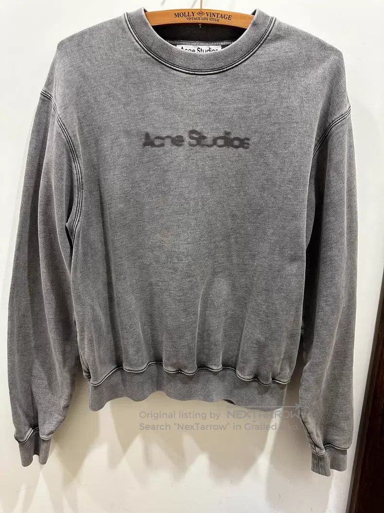 Acne Studios Acne Studios Gray crewneck sweatshirt 100% organic cotton, Size S / US 4 / IT 40 - 1 Thumbnail