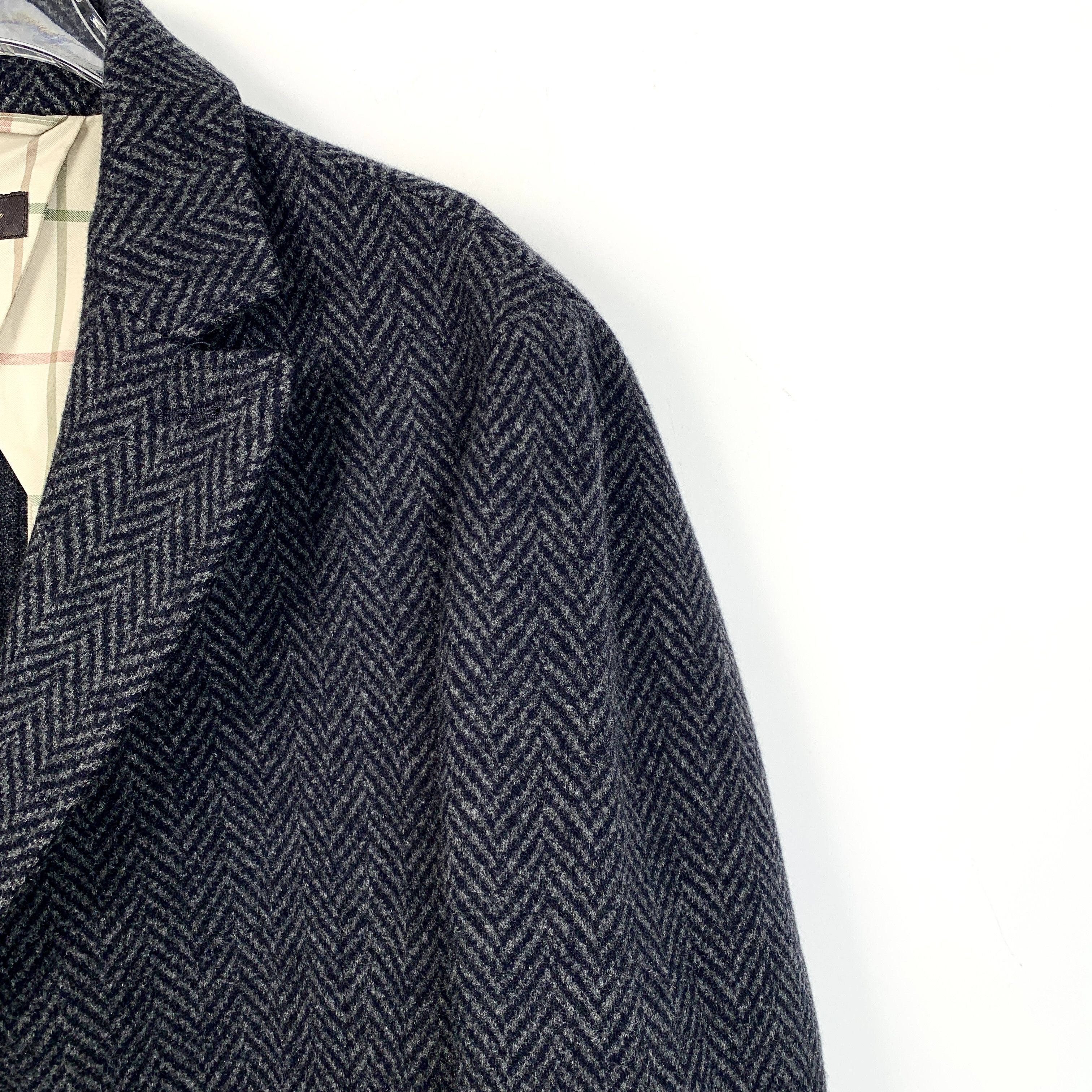 Loro Piana Loro Piana Wool Coat Black-Grey Button-Up (Size M) Size M / US 6-8 / IT 42-44 - 5 Thumbnail