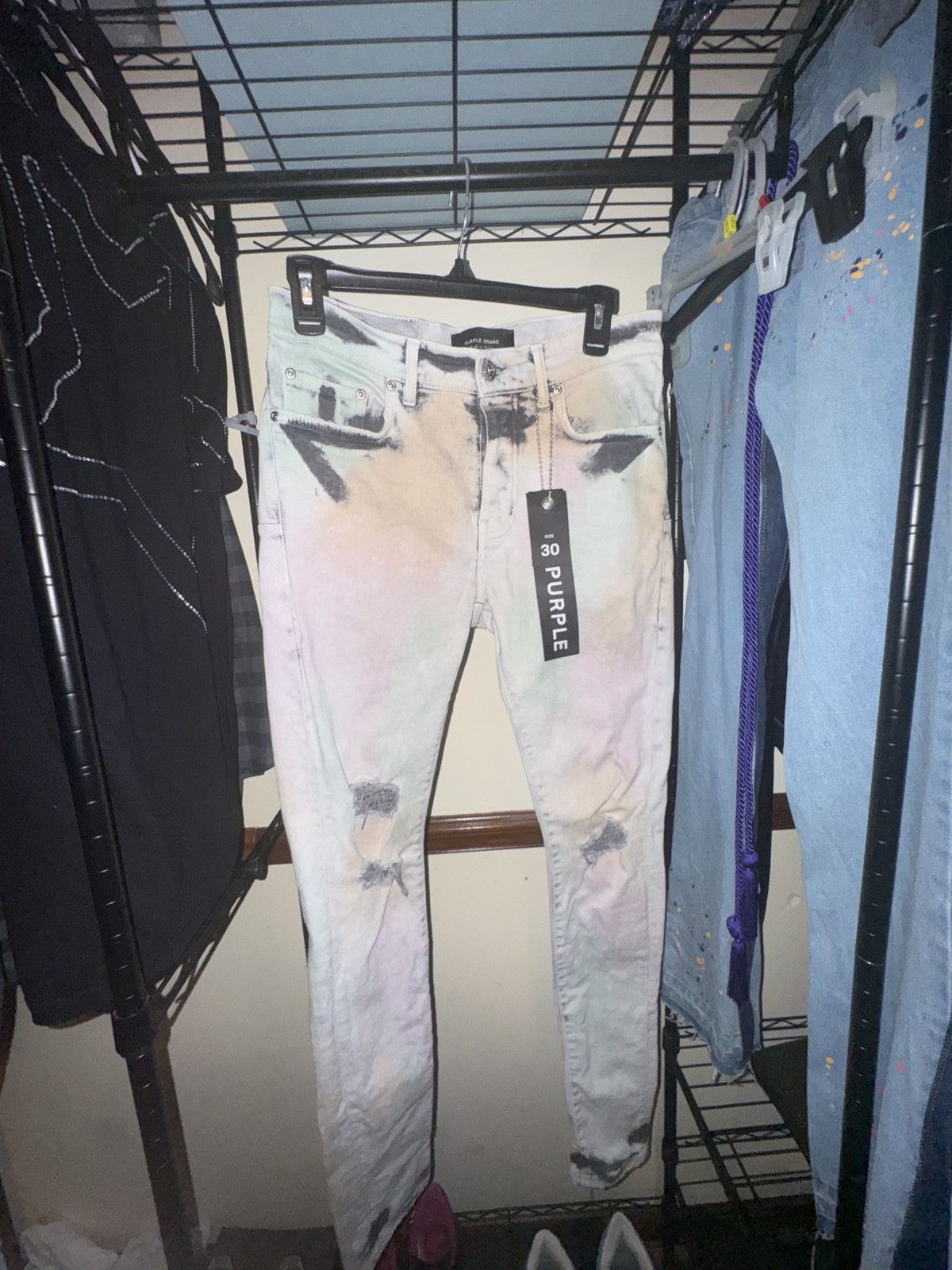 Purple Brand Purple Brand Muted “Acid Camo” Size US 30 / EU 46 - 2 Thumbnail