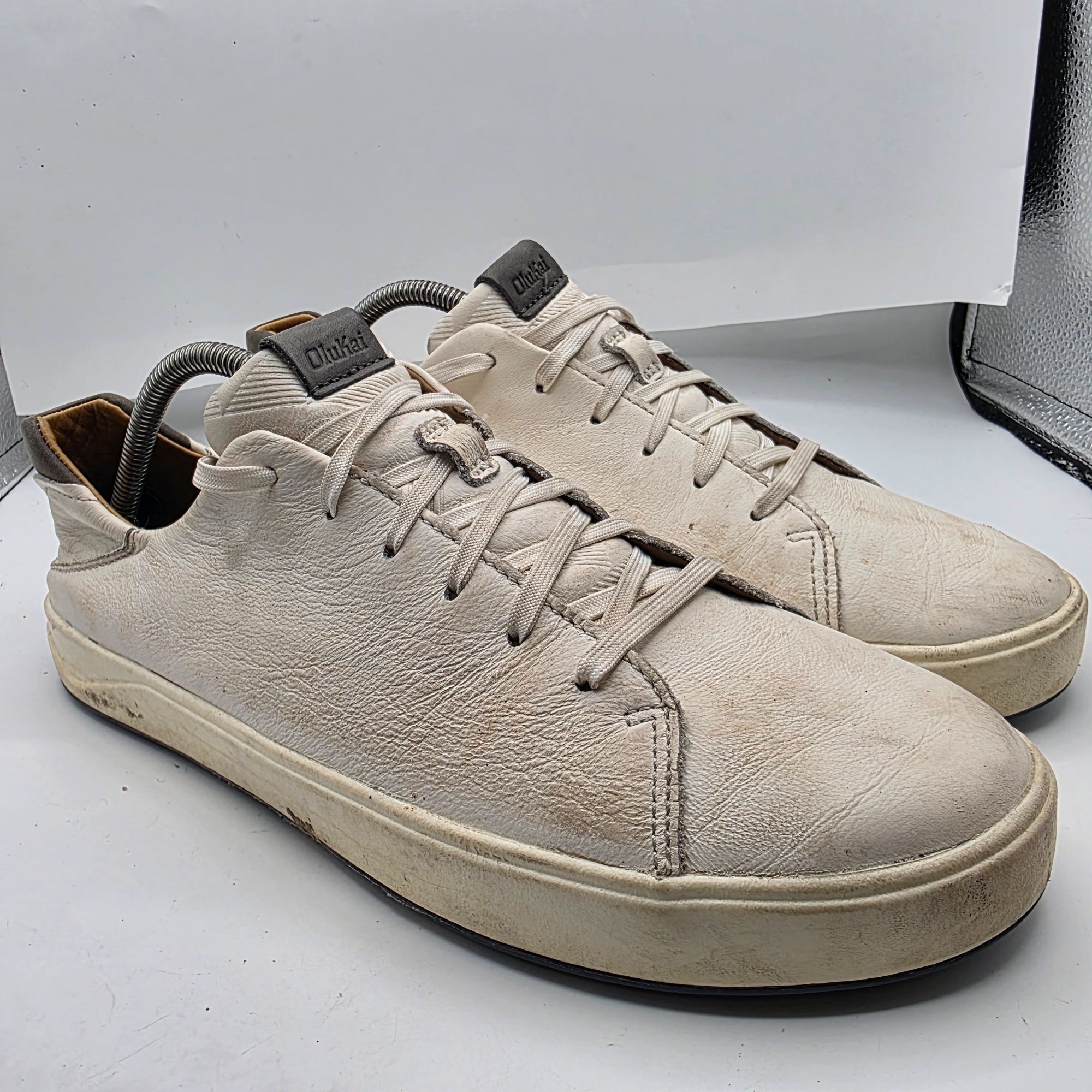 Olukai Olukai WaiAlae Mens Size 10.5 White Leather Spikeless Golf S Size US 10.5 / EU 43-44 - 1 Thumbnail