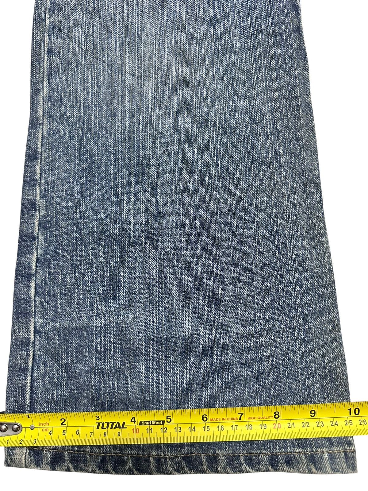 Japanese Brand Jinnee Jeans Double Waist Baggy Loose With Painted & Faded Size US 37 - 14 Thumbnail