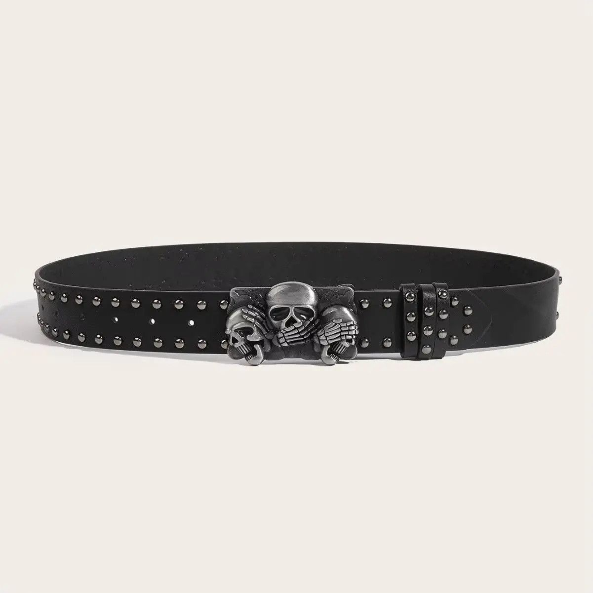 Japanese Brand Skull Rivet Belts Size ONE SIZE - 3 Thumbnail