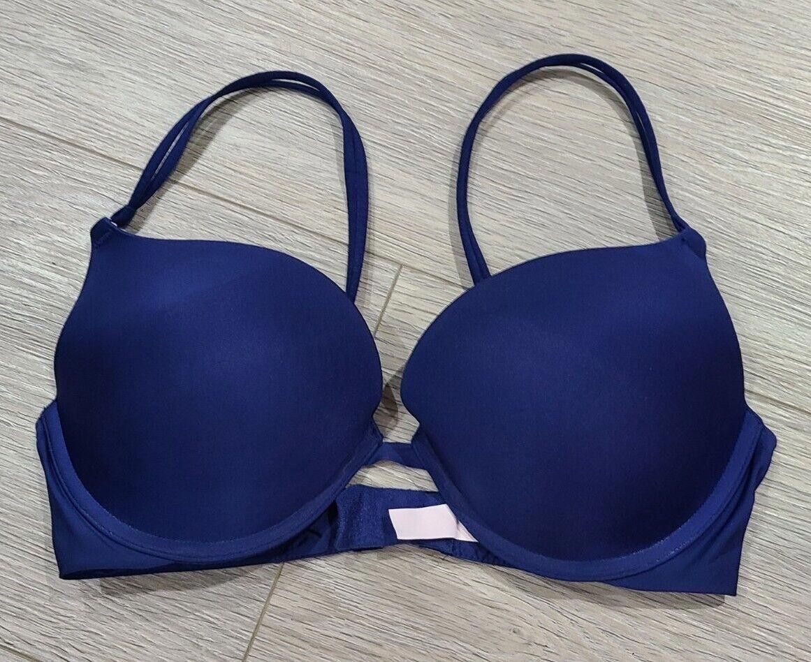 Designer victorias secret bra 34D dark Blue Push Up vs Size ONE SIZE - 1 Thumbnail