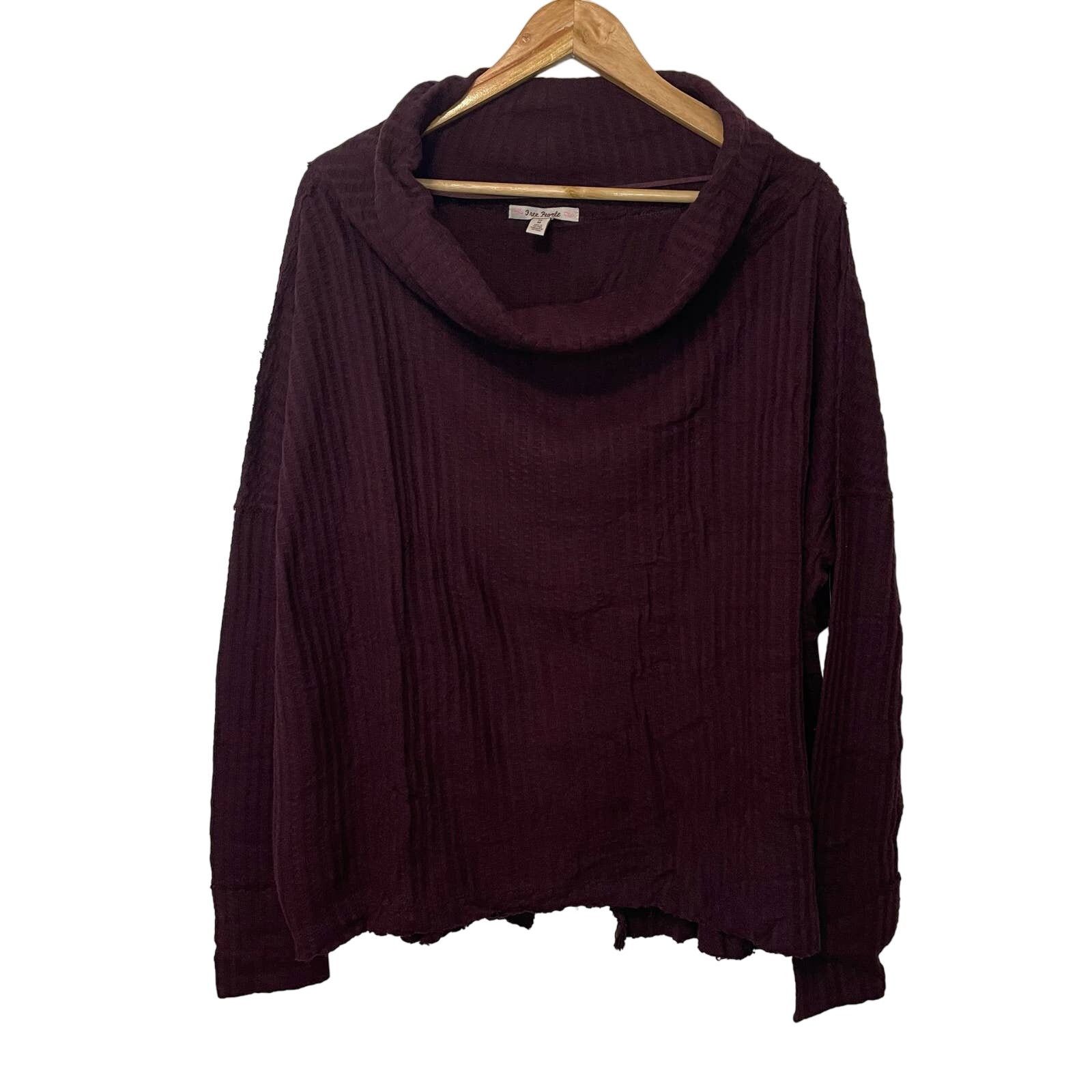 Free People Free People Juicy Long Sleeve M Date Night Waffle Knit Cowl Size M / US 6-8 / IT 42-44 - 2 Thumbnail
