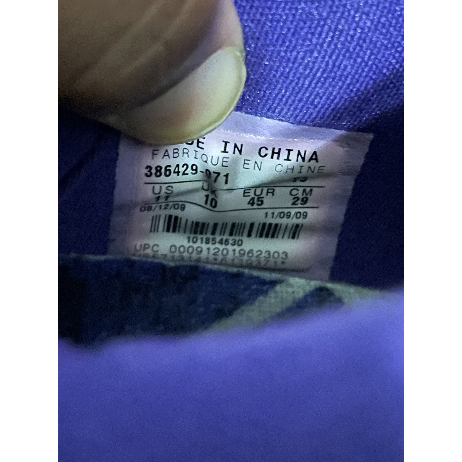 Nike Size 11 -Nike Zoom Kobe 5 Lakers Away 2009 Purple Gold Black Size US 11 / EU 44 - 7 Thumbnail