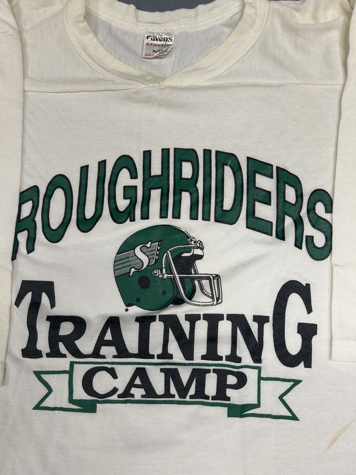 NFL × Vintage Crazy Vintage 90s White CFL Roughrider Football Jersey Size US L / EU 52-54 / 3 - 2 Thumbnail