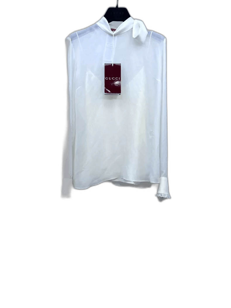 Gucci Gucci Silk Top with Tie Detail-yf Size US S / EU 44-46 / 1 - 1 Thumbnail