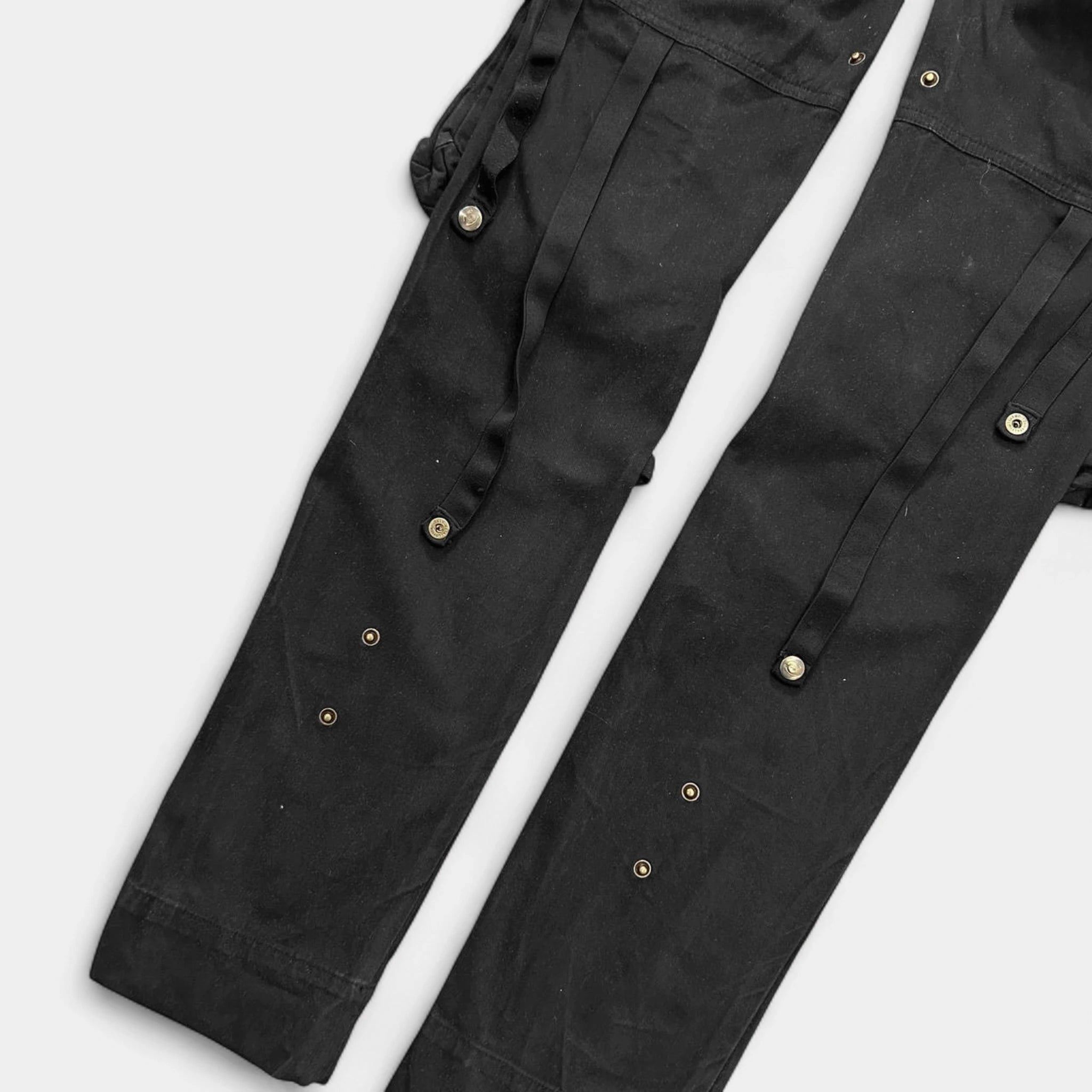 Just Cavalli Just Cavalli 2000's Black Cargo Bondage Pants Size US 30 / EU 46 - 6 Thumbnail