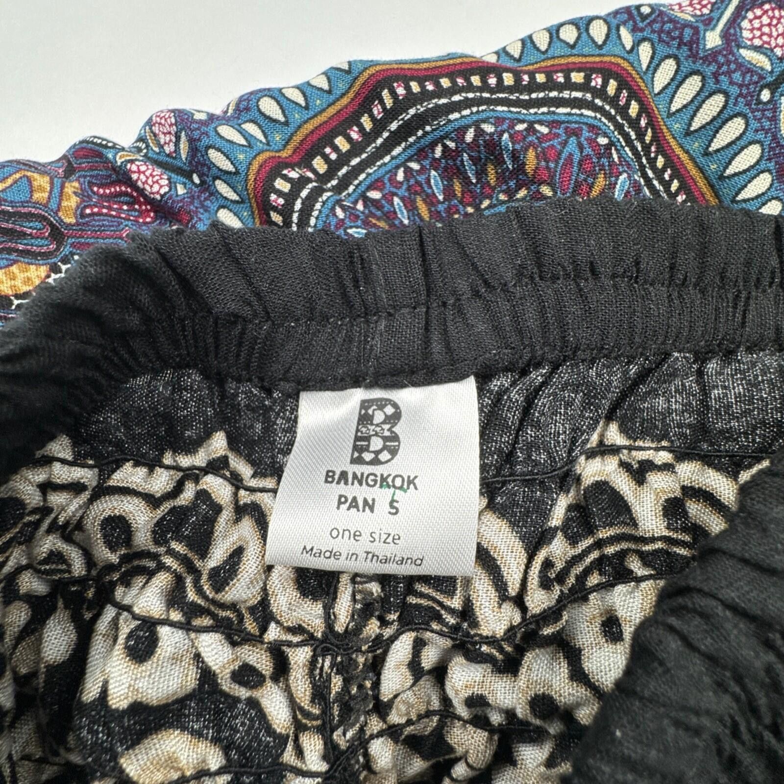 Other Bangkok Pants Smocked Waist Jumpsuit Mandala Wide Leg OS Size 28" / US 6 / IT 42 - 6 Thumbnail