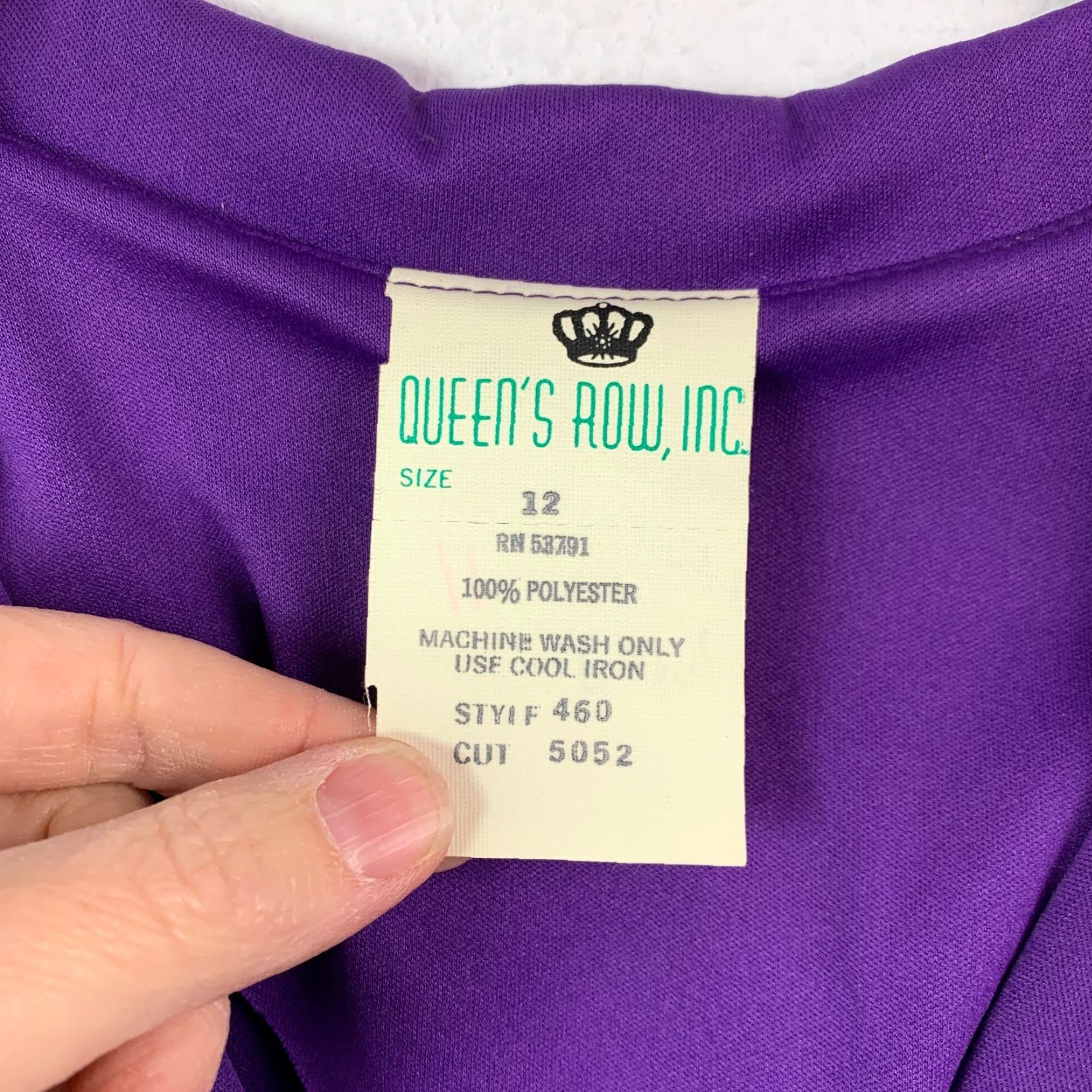 Royal Row VINTAGE Queen's Row Dress Midi 1960s Secretary Purple Size 12 Size XL / US 12-14 / IT 48-50 - 4 Thumbnail