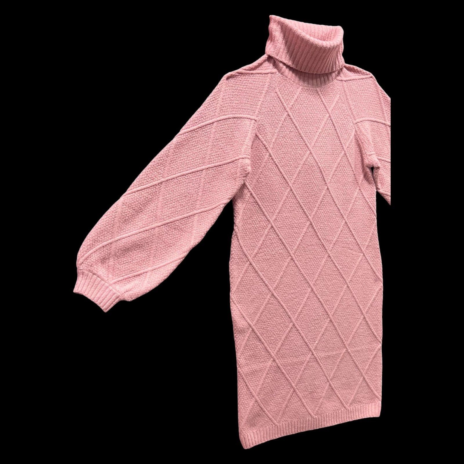rue21 Rue 21 - Women's Turtleneck Knitted Sweater Dress - Pink - S Size S / US 4 / IT 40 - 15 Thumbnail